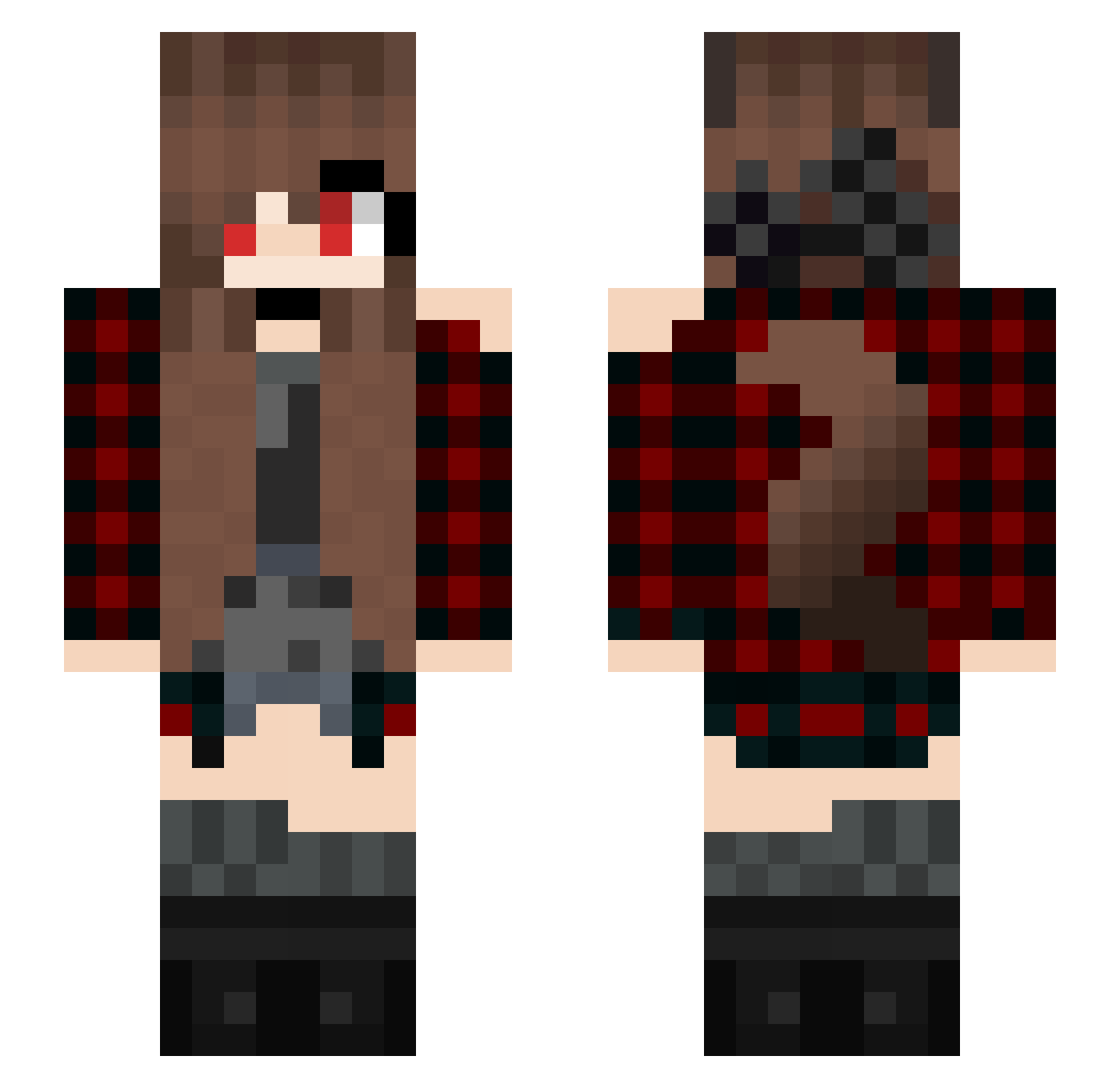 WinterRose545 Minecraft skin, front and back view