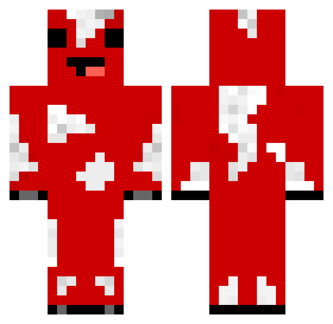 UnMemorable Minecraft skin, front and back view