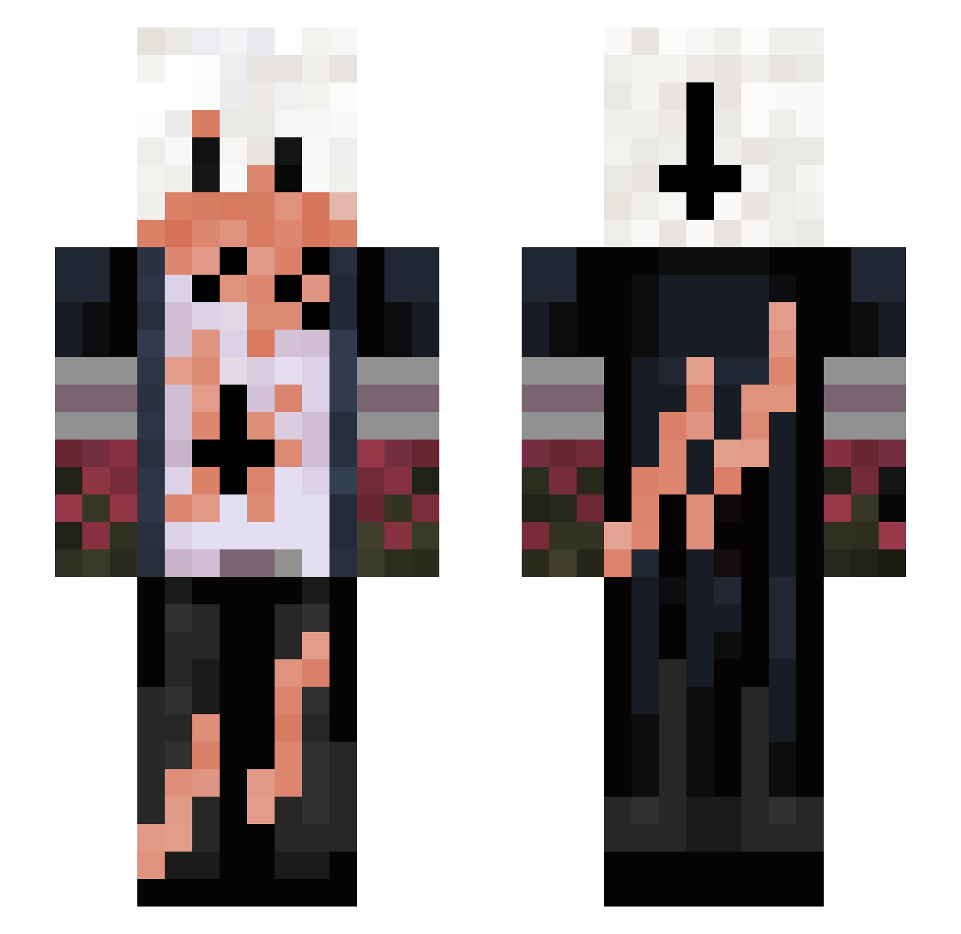 SoulRexed Minecraft skin, front and back view