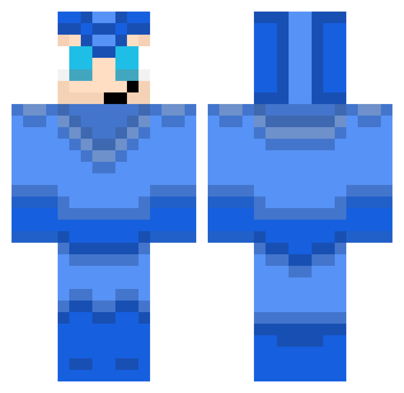 layoff Minecraft skin, front and back view