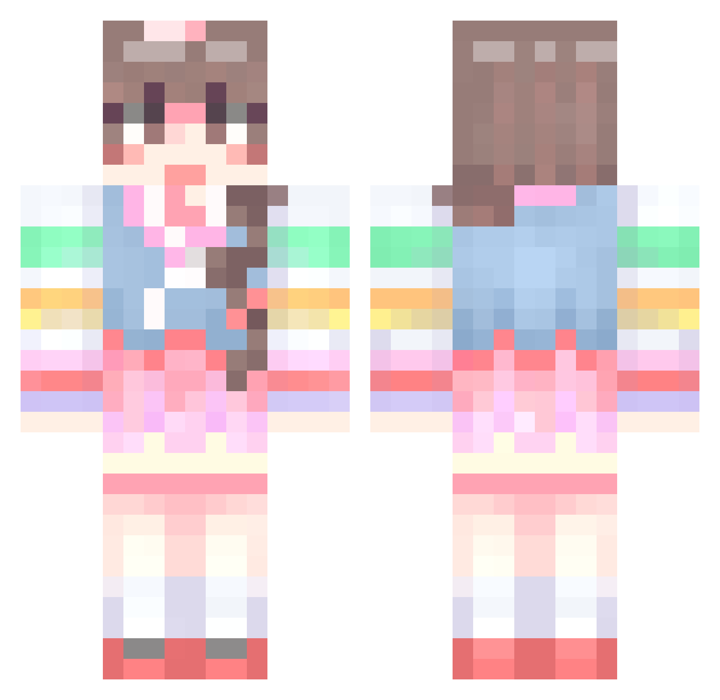 d0nut112 Minecraft skin, front and back view
