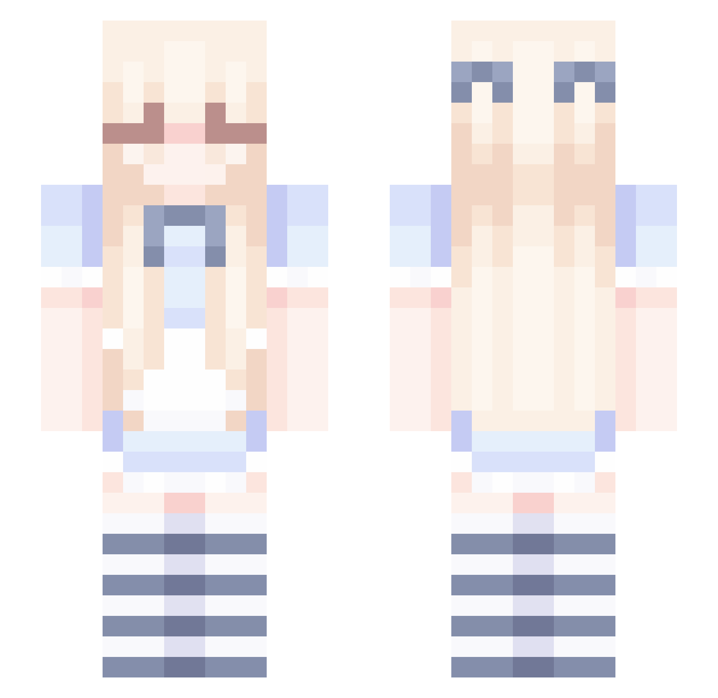 Crying_Alice Minecraft skin, front and back view