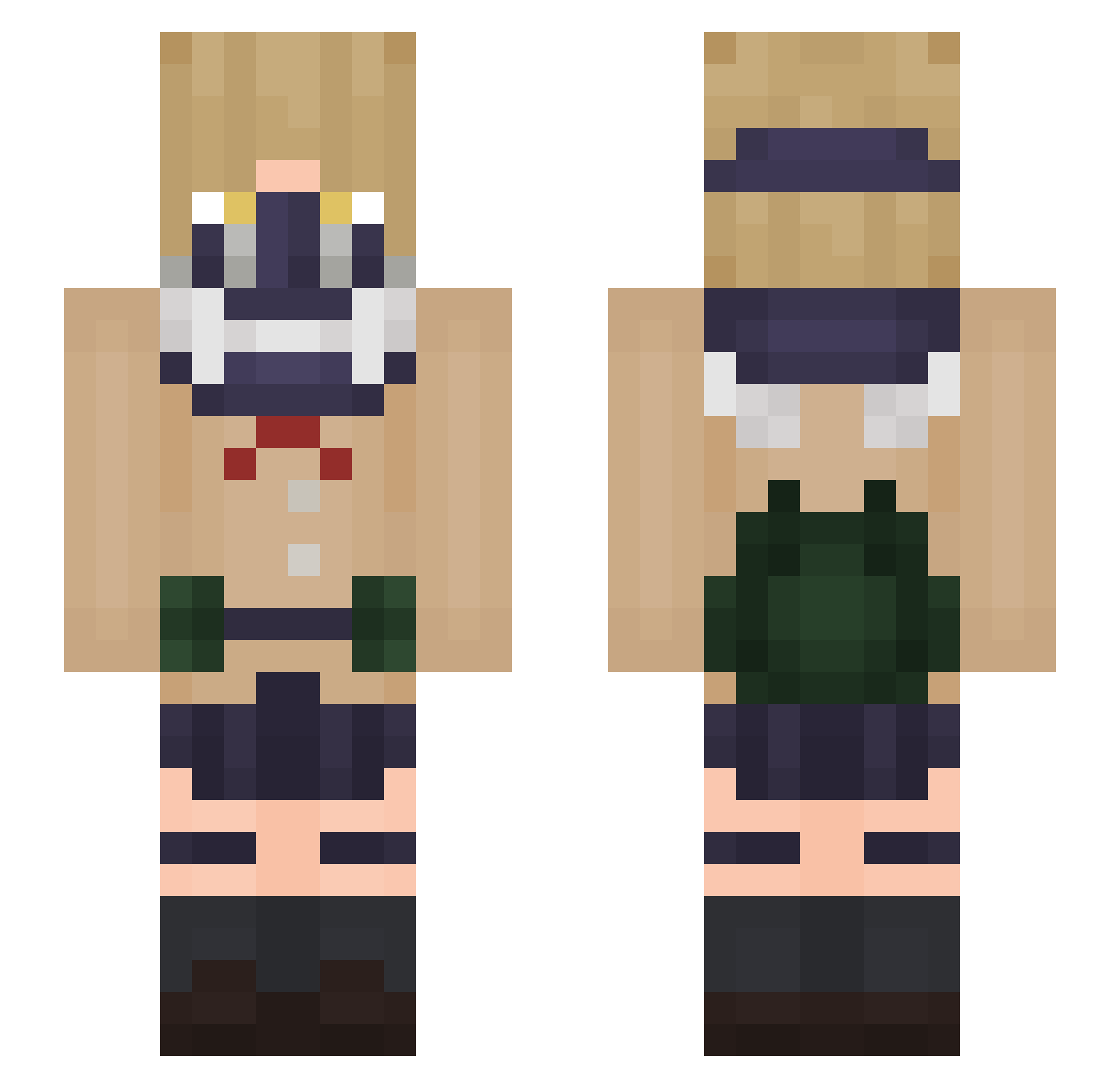 alsooh Minecraft skin, front and back view