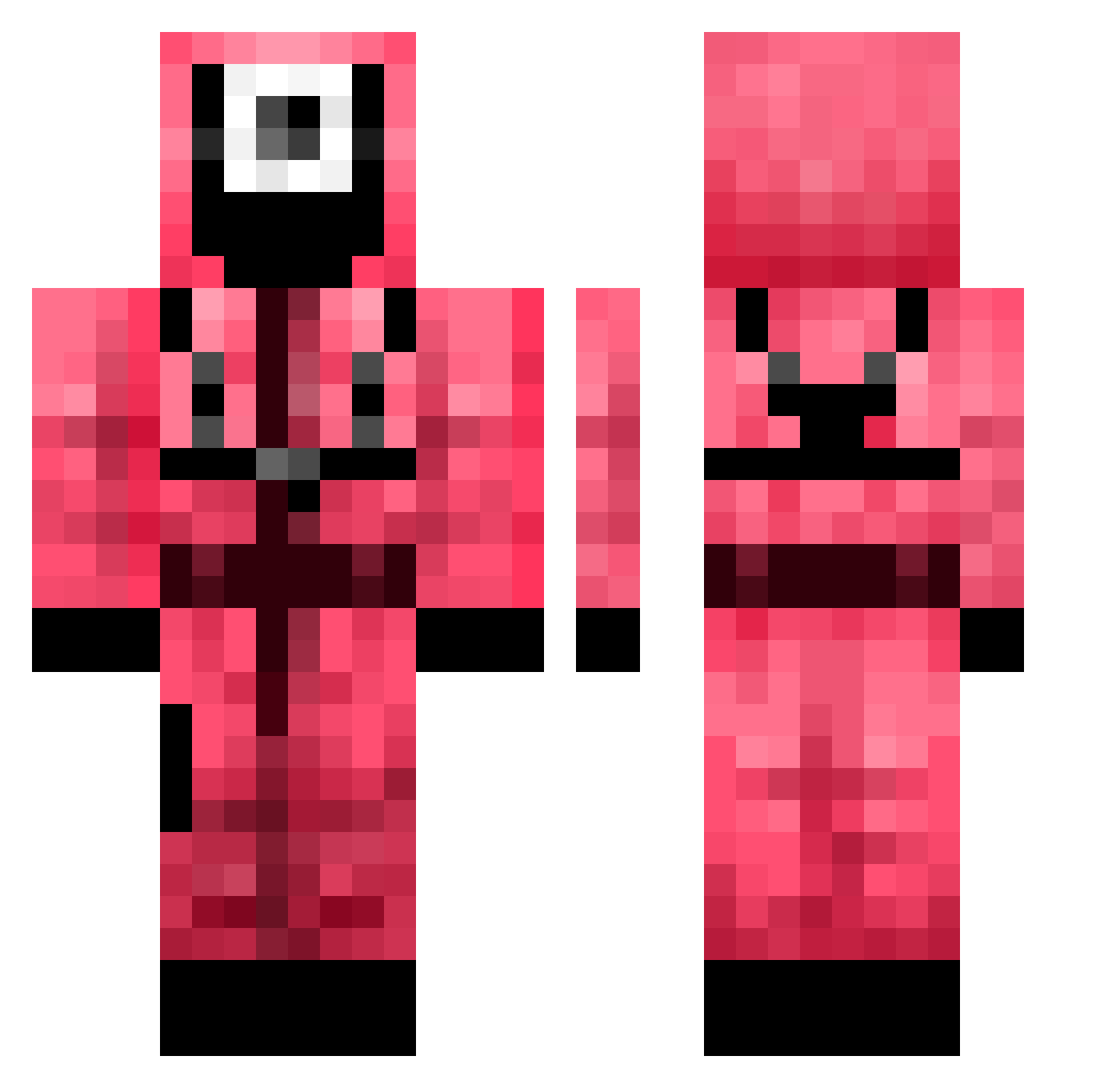 2nn Minecraft skin, front and back view