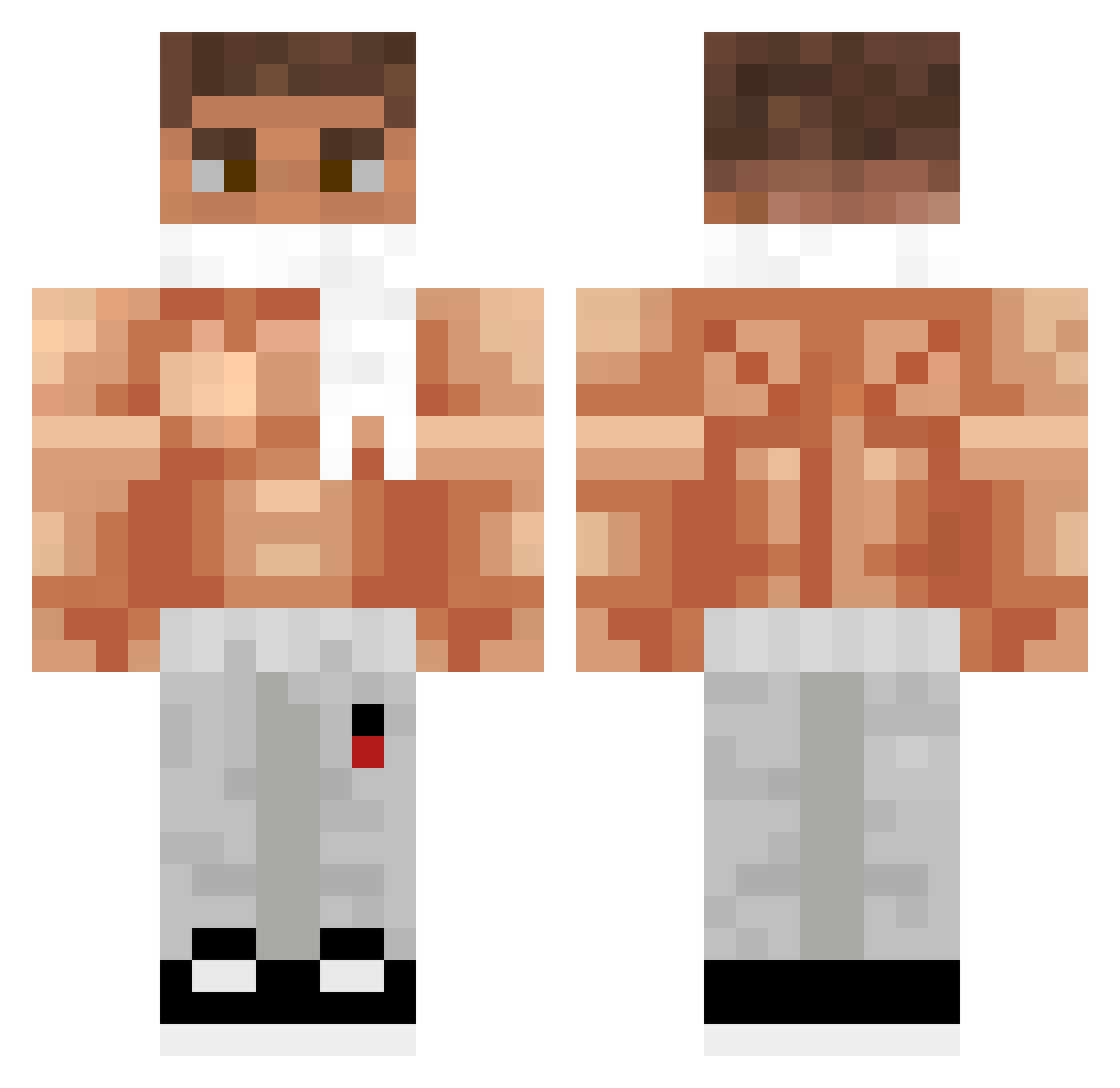 Noob_ji Minecraft skin, front and back view