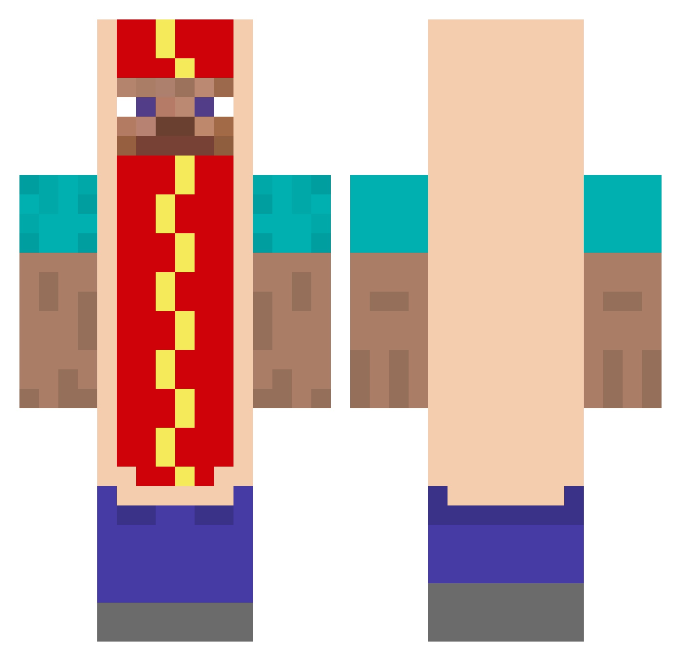 Frostbite6622 Minecraft skin, front and back view