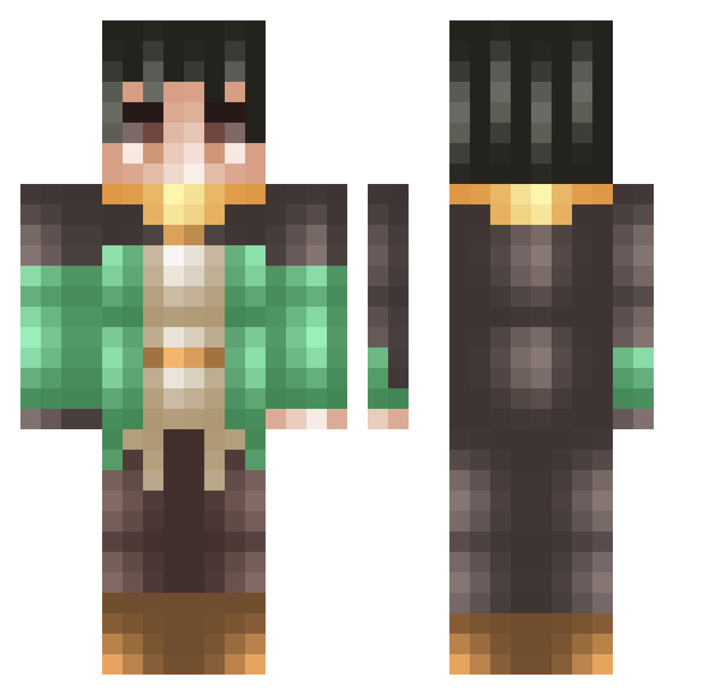 evilestkitten Minecraft skin, front and back view