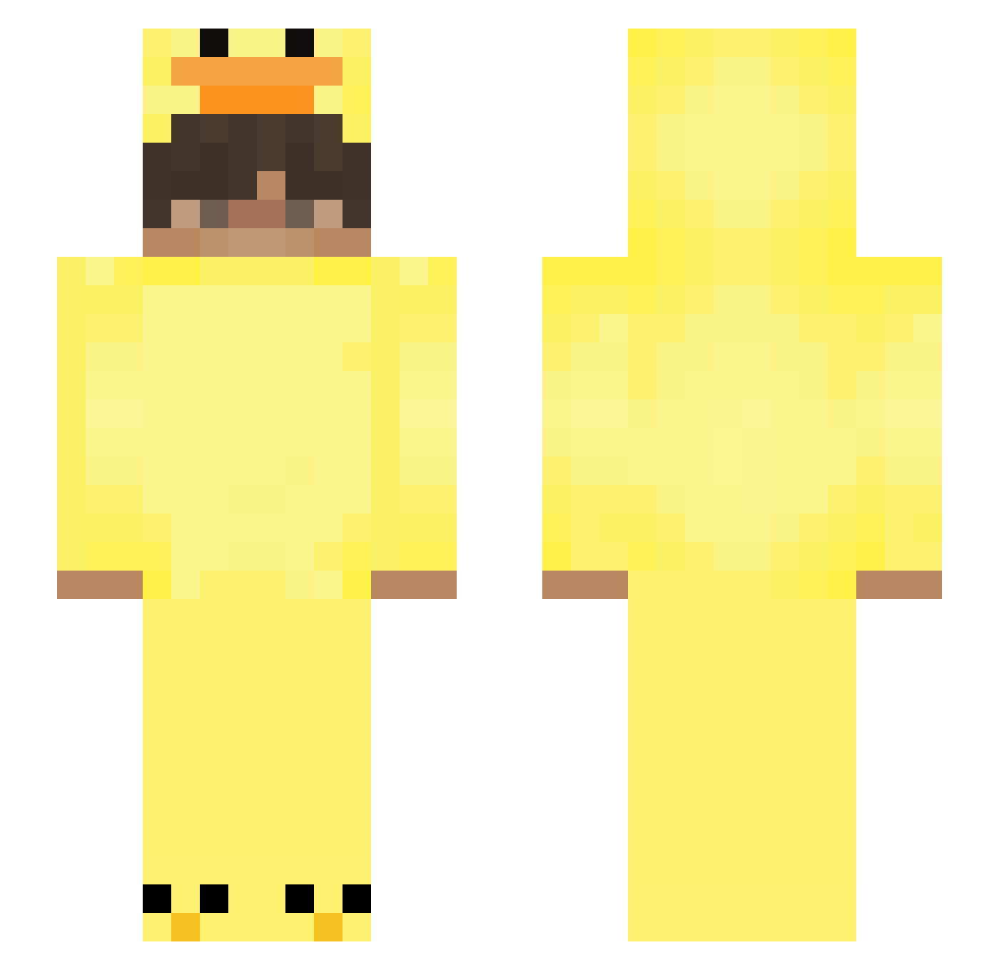 Sesquipebabylon Minecraft skin, front and back view