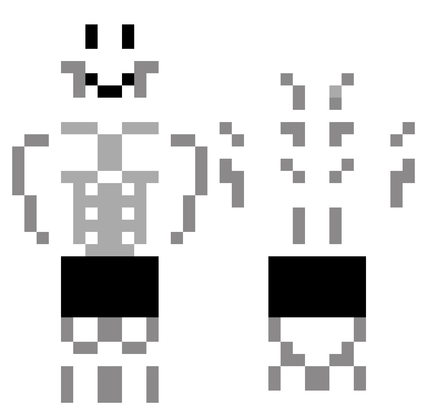 elramdom11 Minecraft skin, front and back view