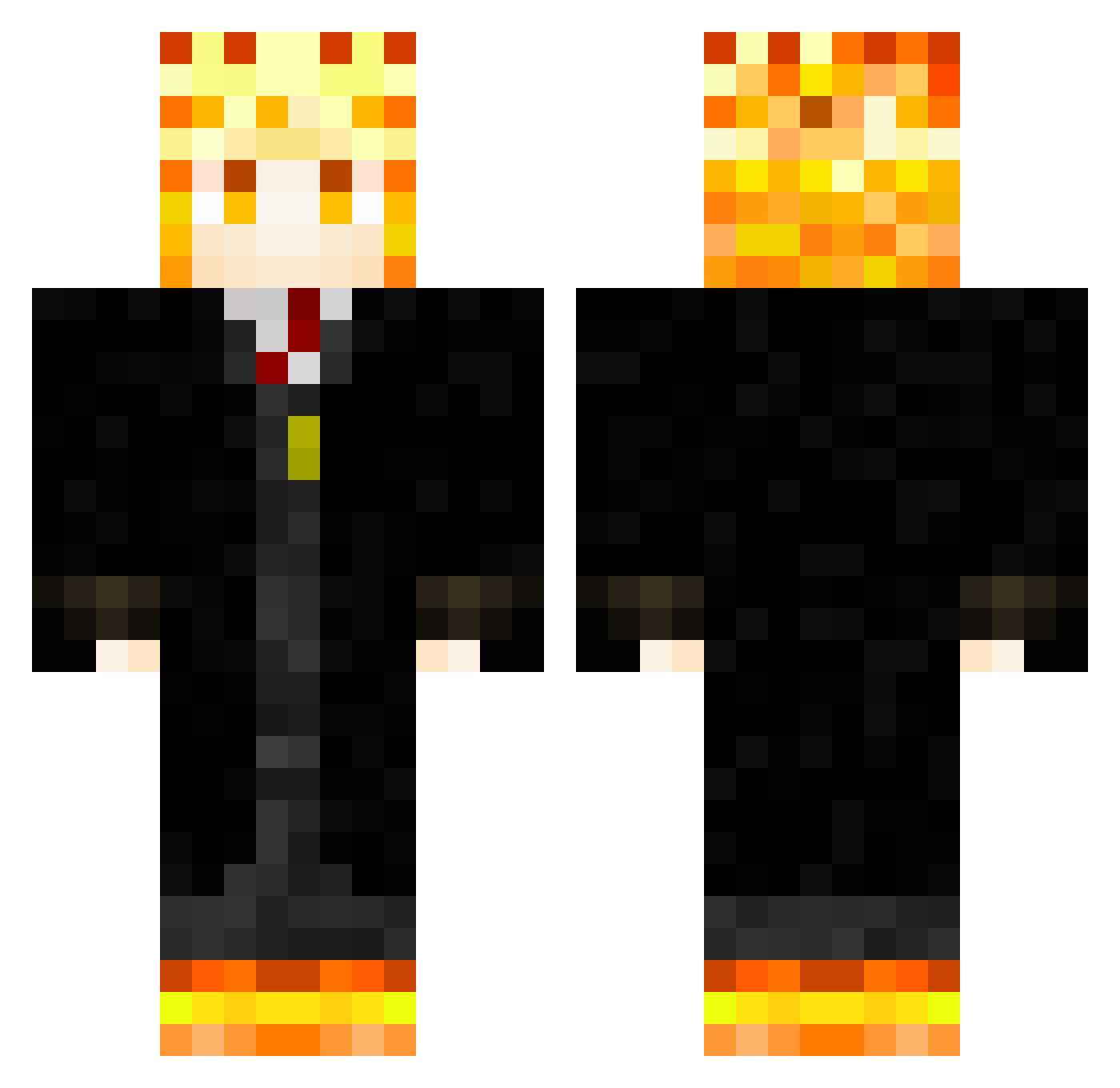 ANarutofan69 Minecraft skin, front and back view