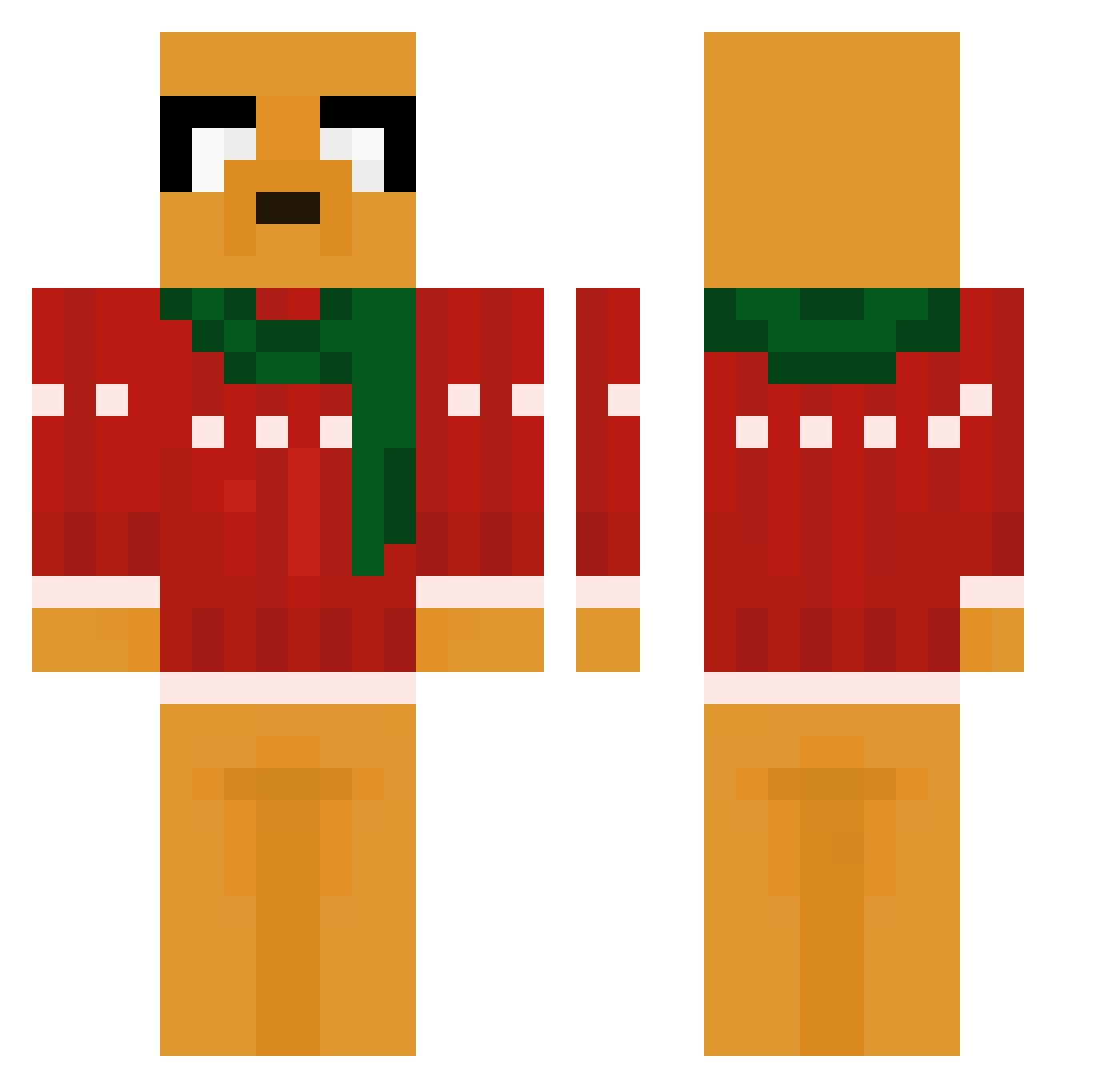 Mamadcik Minecraft skin, front and back view