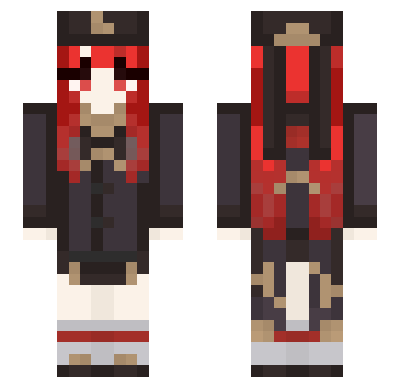 SchwiMartyr Minecraft skin, front and back view