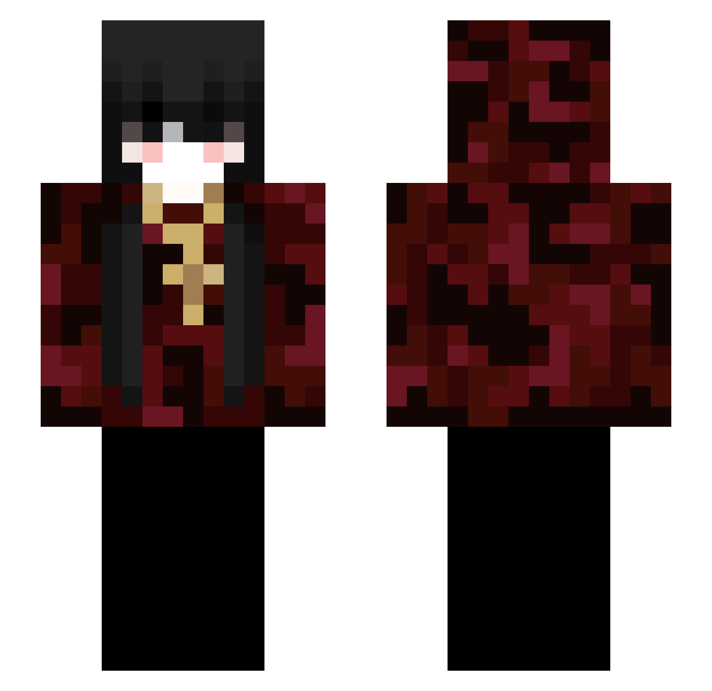 qM7ple Minecraft skin, front and back view