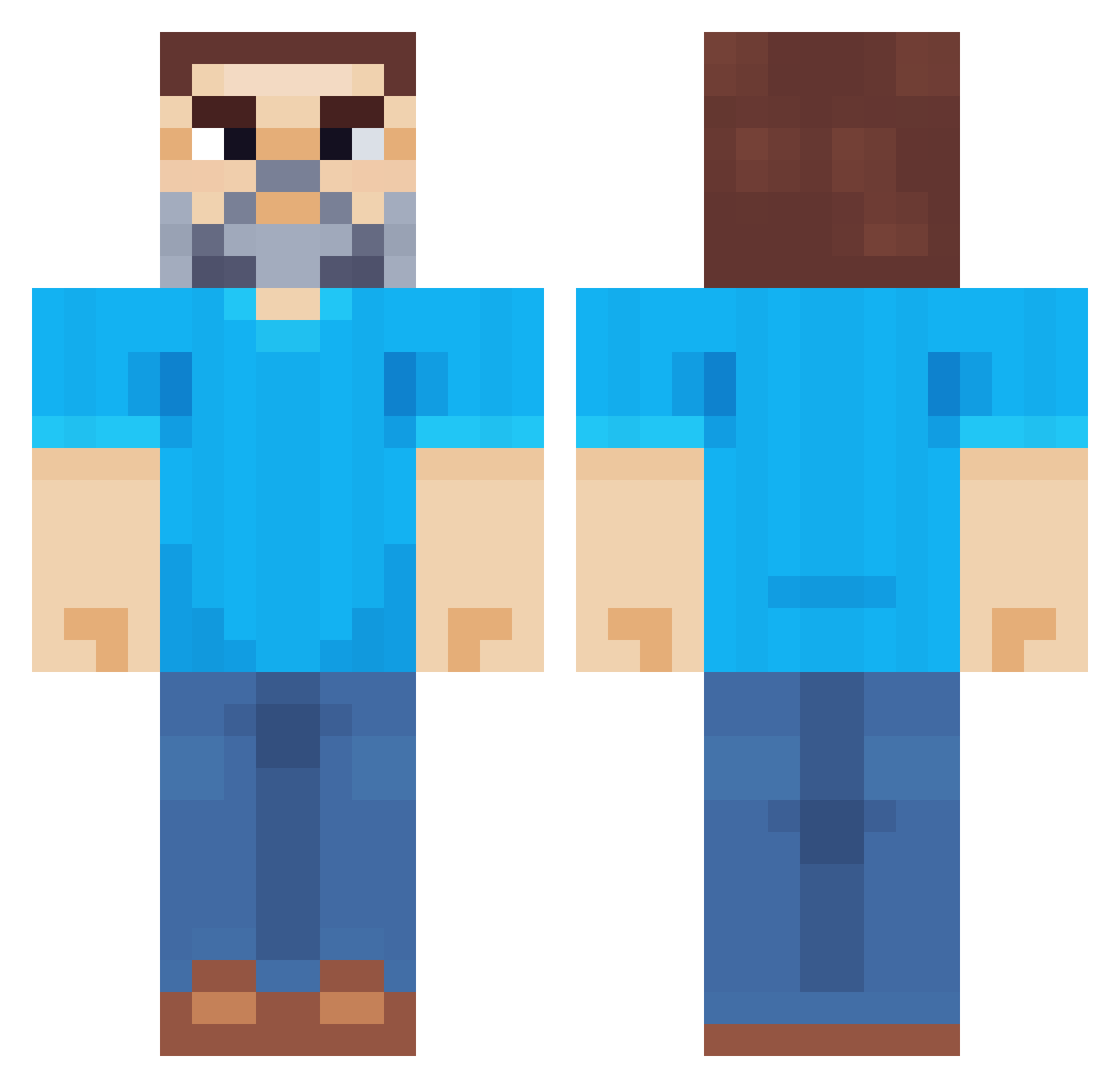 ronnyshamrock Minecraft skin, front and back view