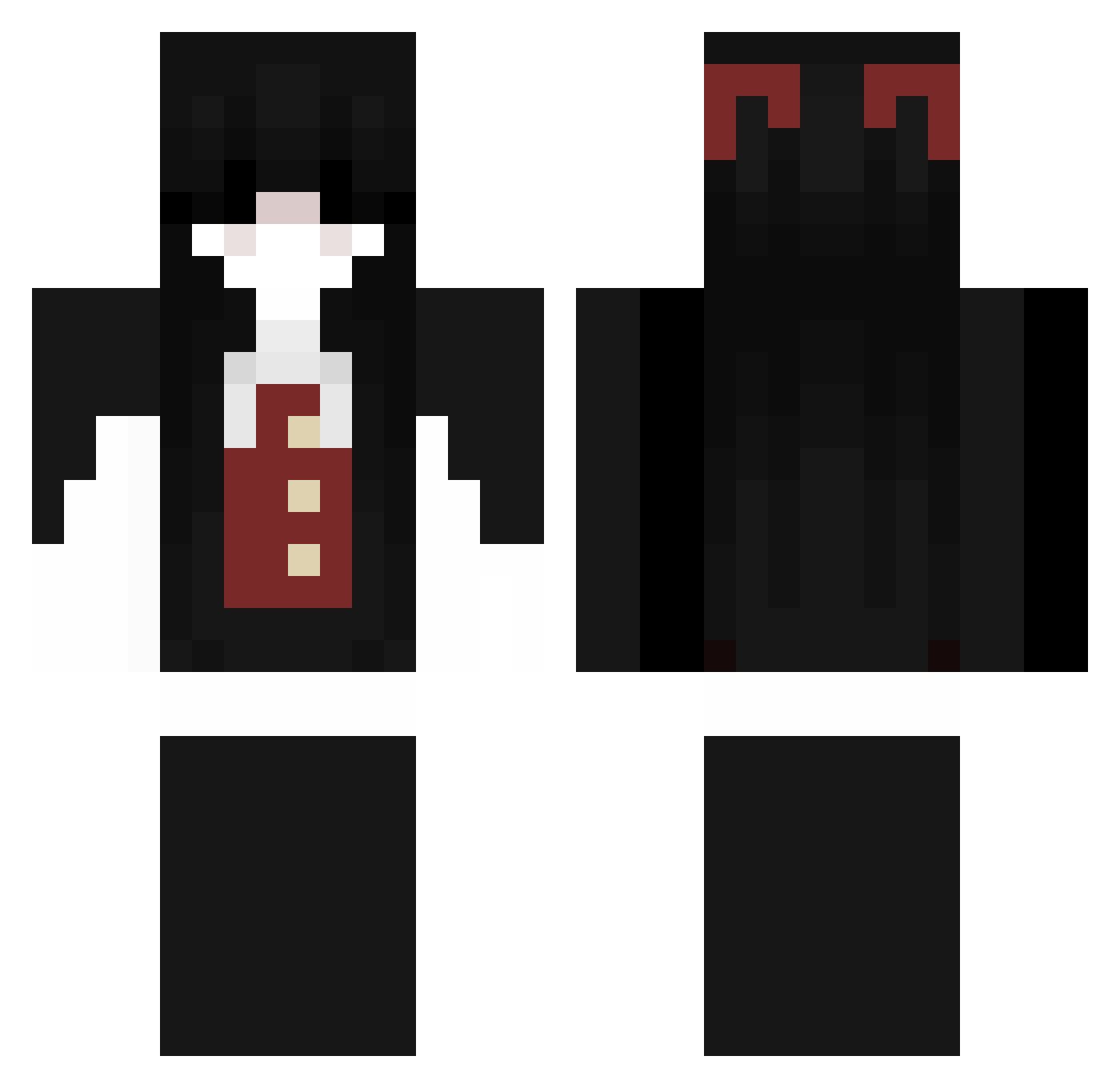 _PapiChulo69 Minecraft skin, front and back view