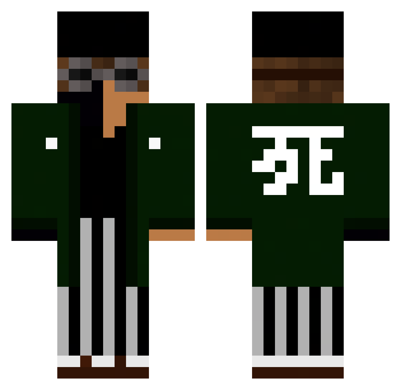 PsychoBoy51 Minecraft skin, front and back view