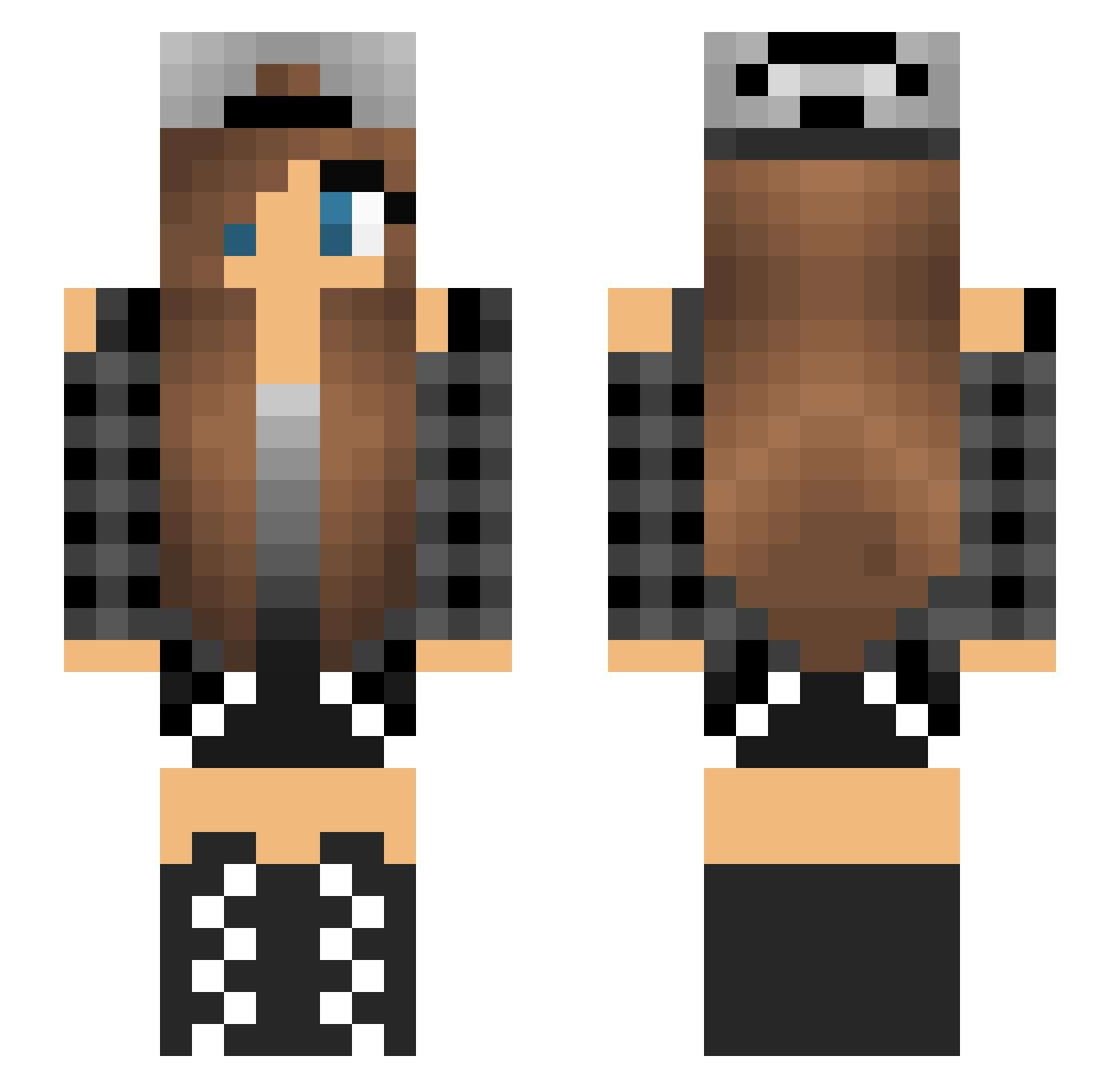 Trixielewie Minecraft skin, front and back view