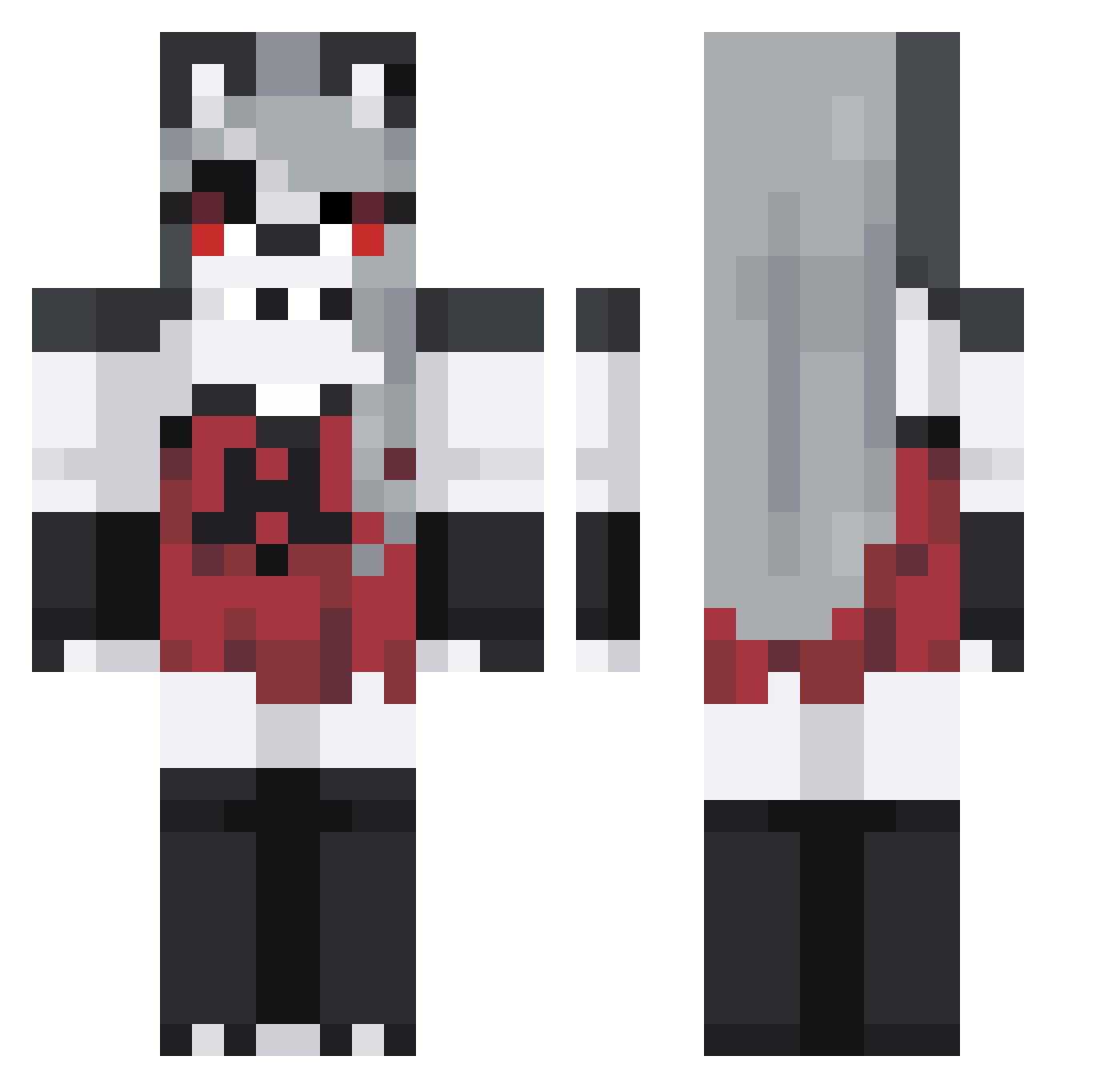 Shumaine Minecraft skin, front and back view