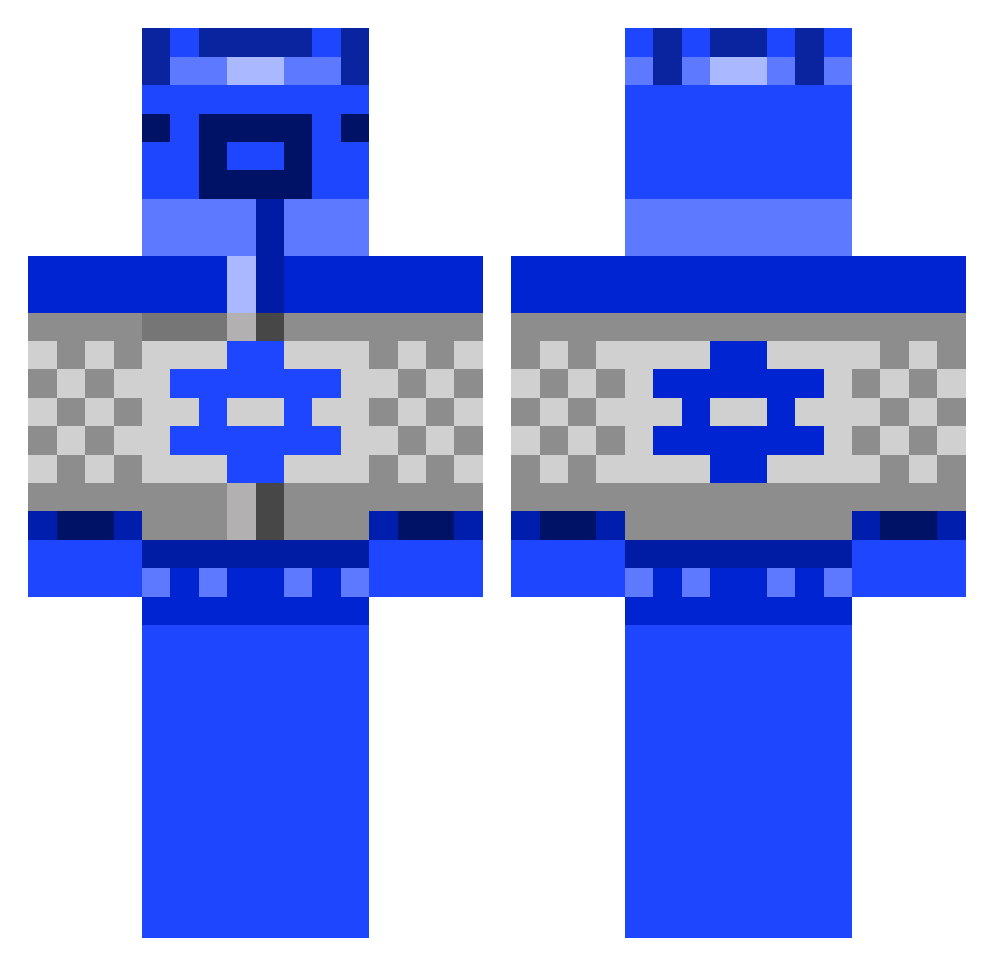 sizybear Minecraft skin, front and back view