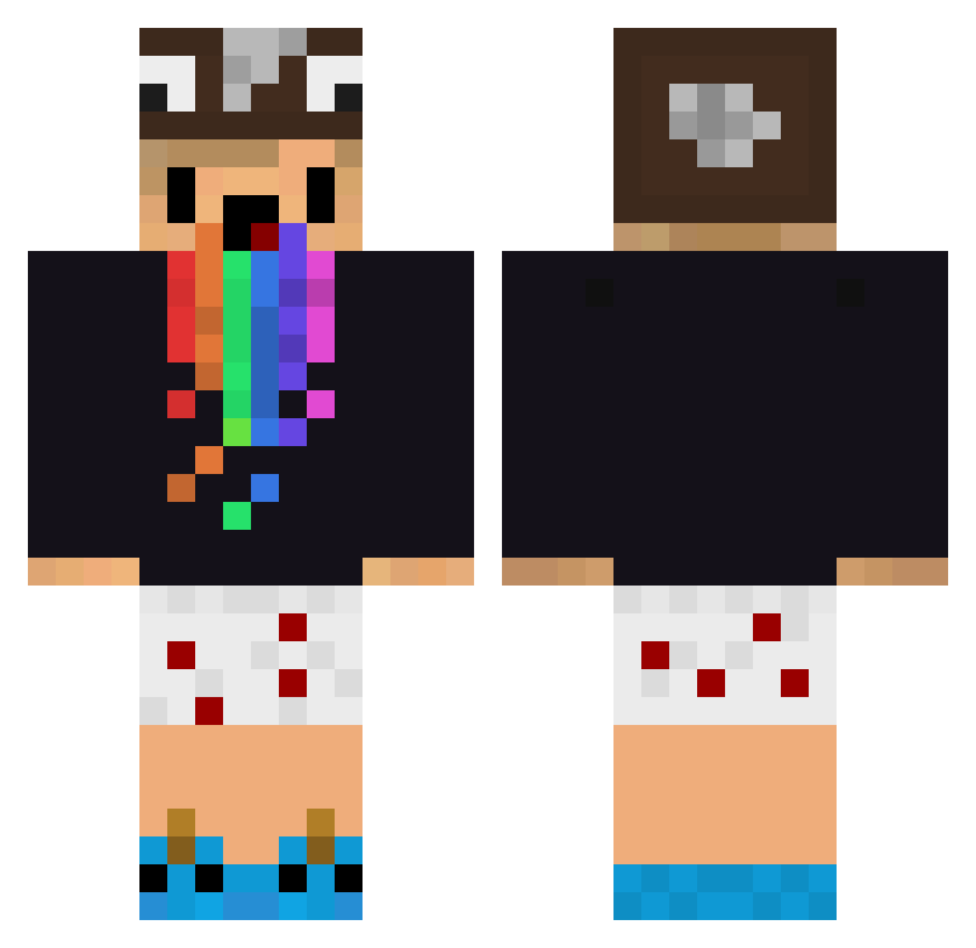Tcor_Vn Minecraft skin, front and back view