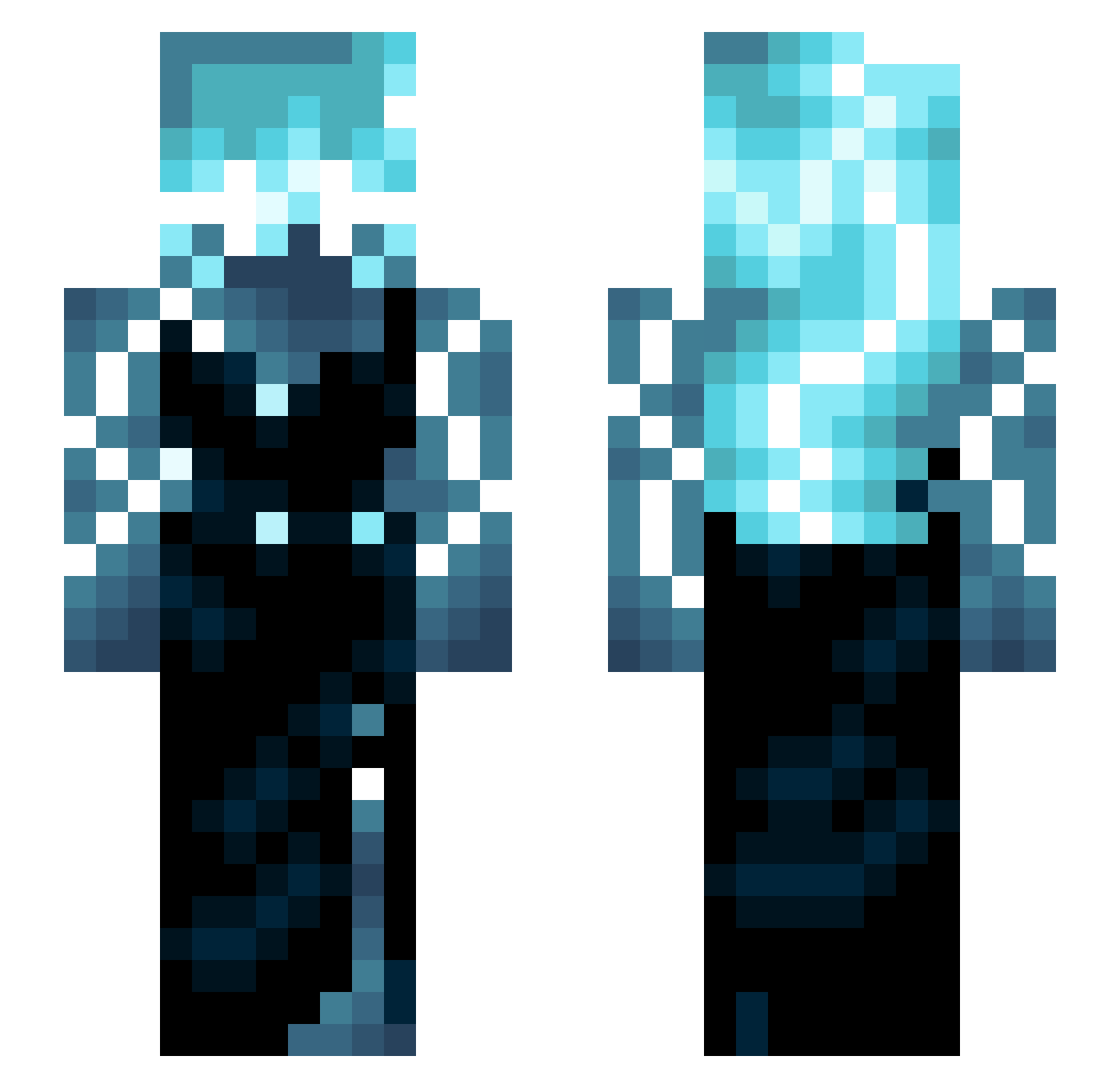 RaydinOnMC Minecraft skin, front and back view