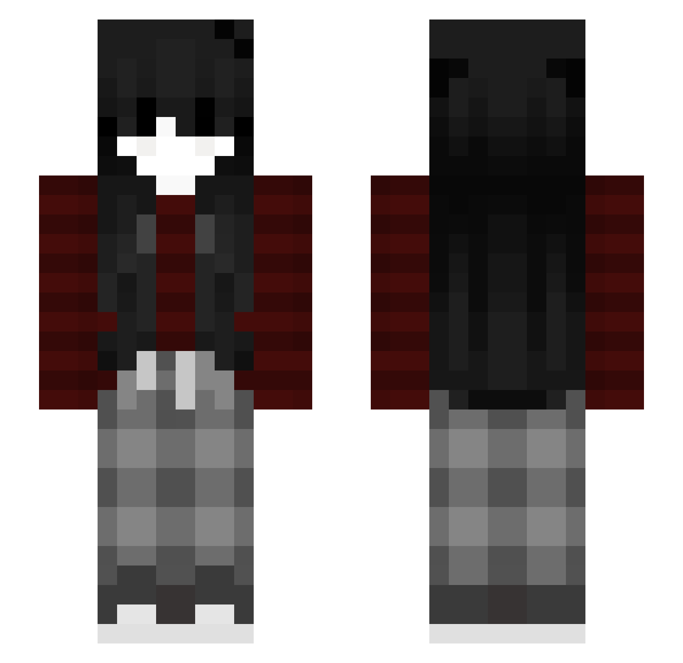 sevcyy Minecraft skin, front and back view