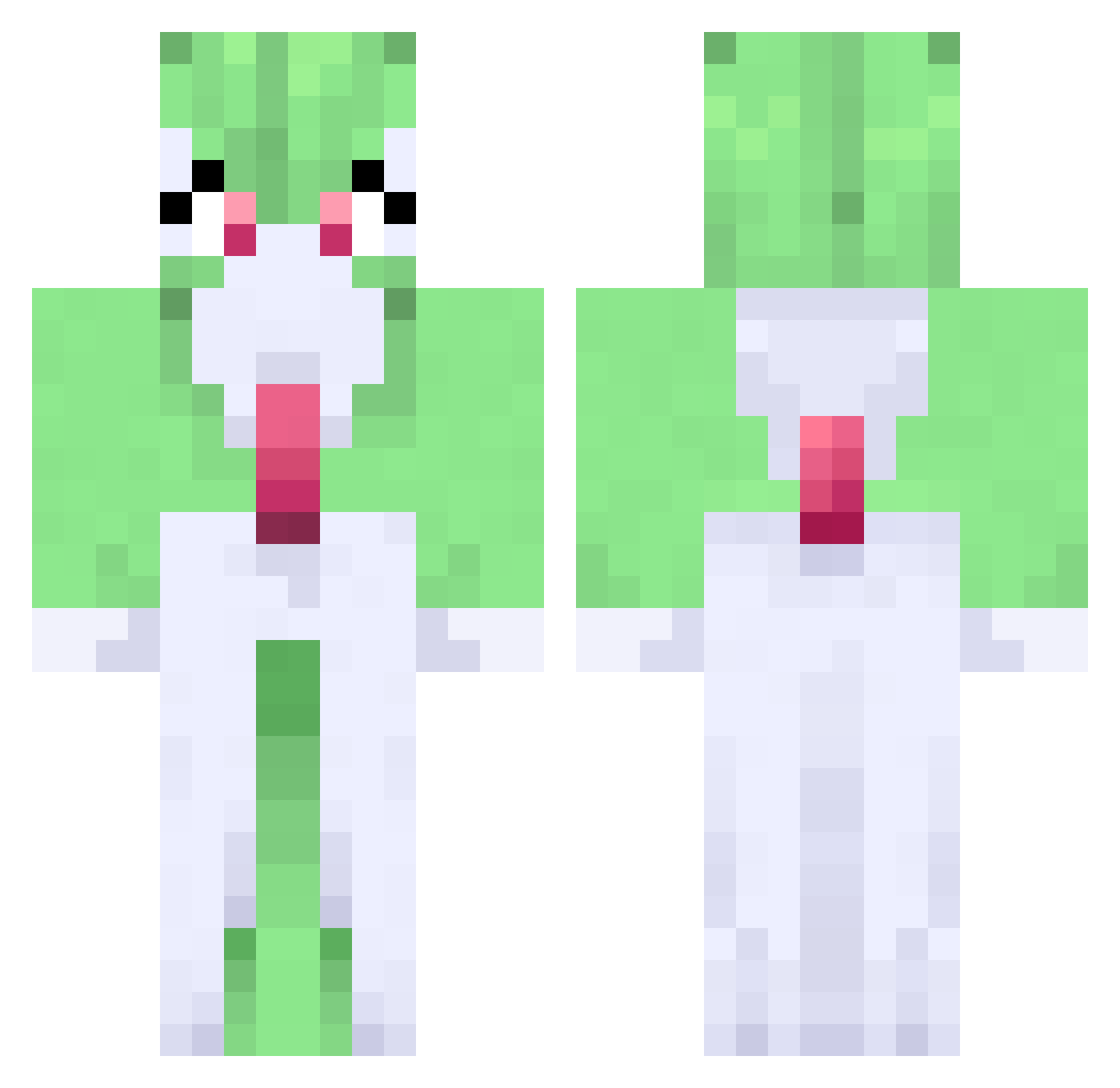Blobbin03 Minecraft skin, front and back view