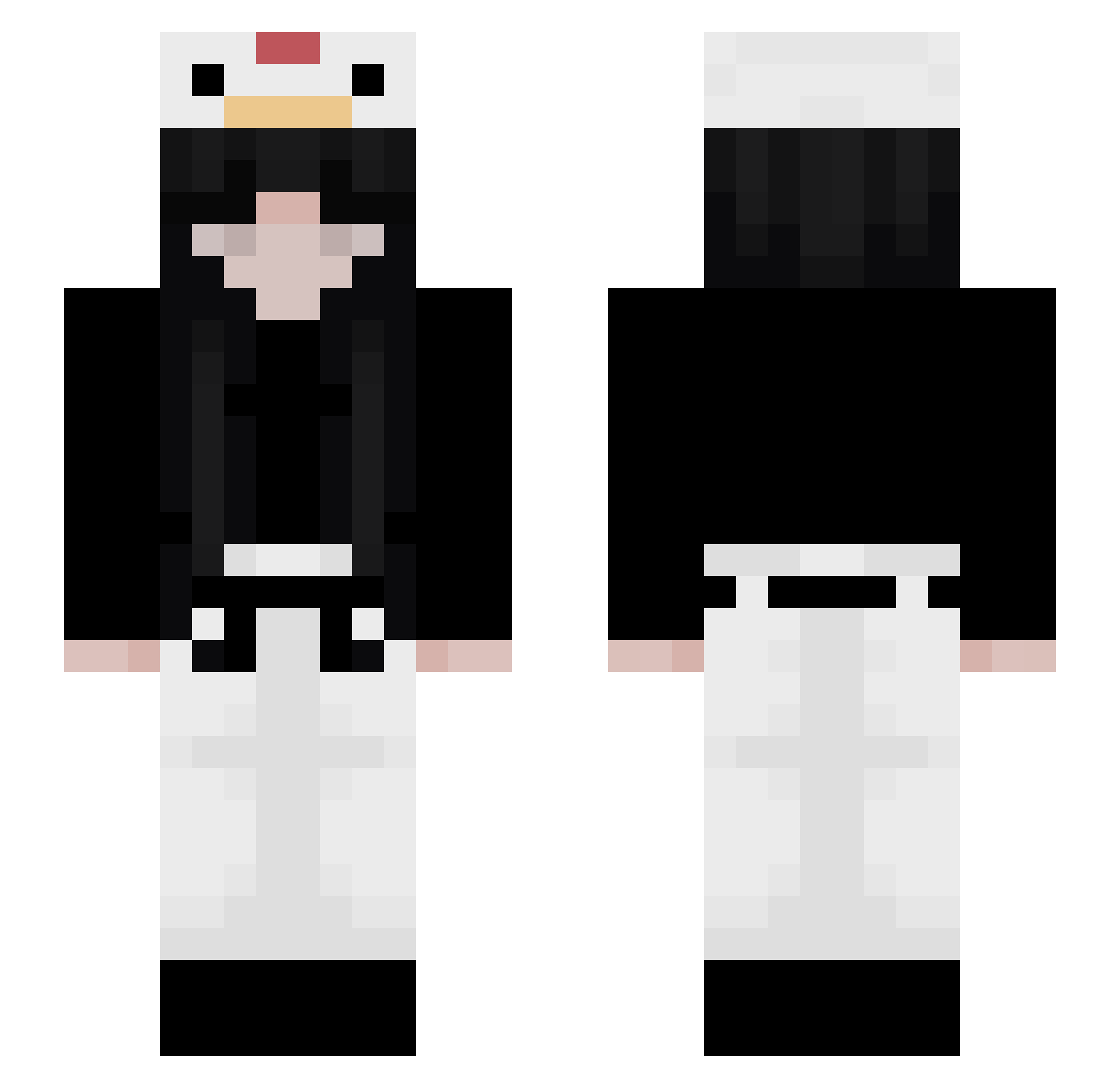 xkrdcx Minecraft skin, front and back view
