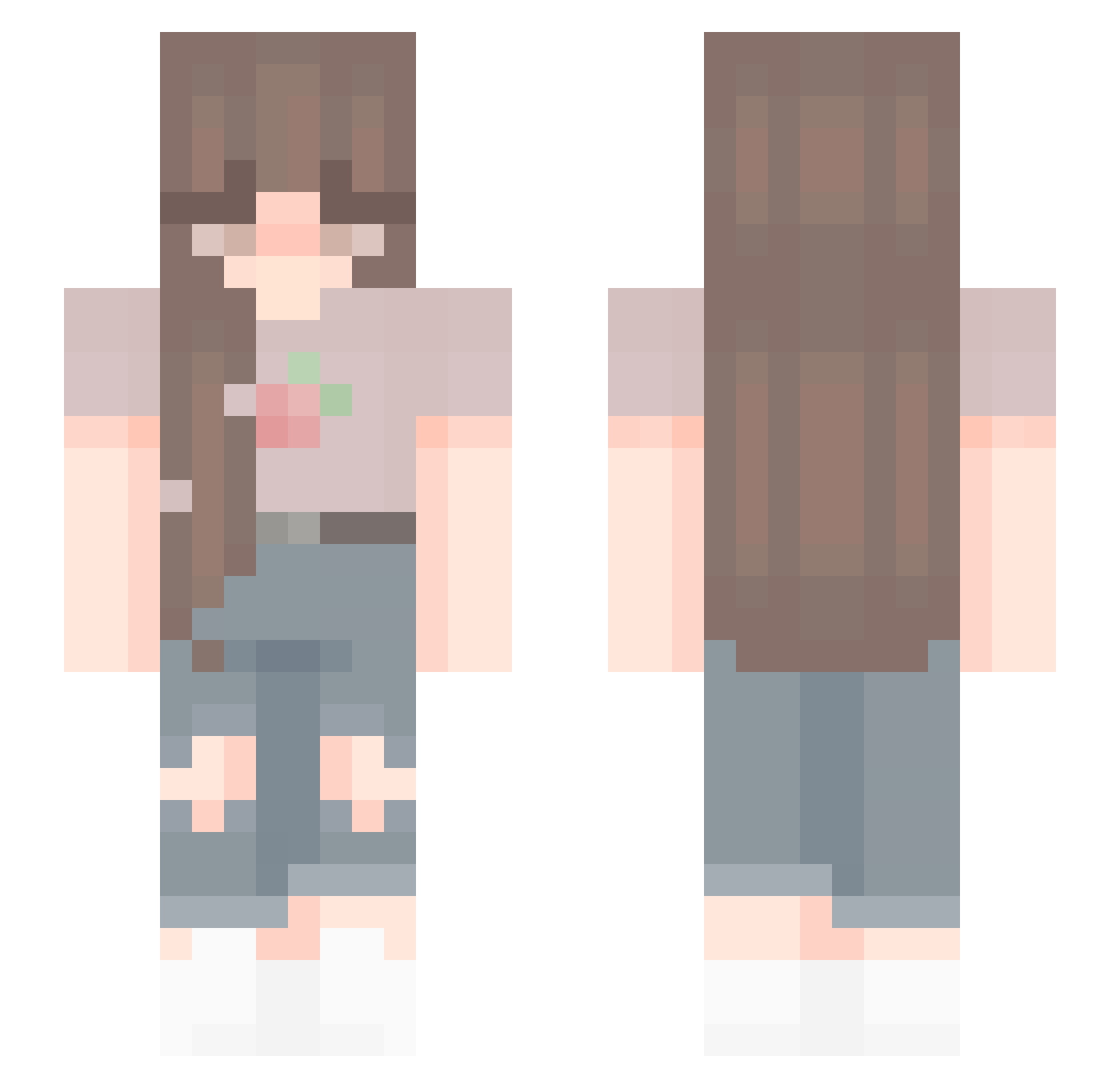 oofiam Minecraft skin, front and back view