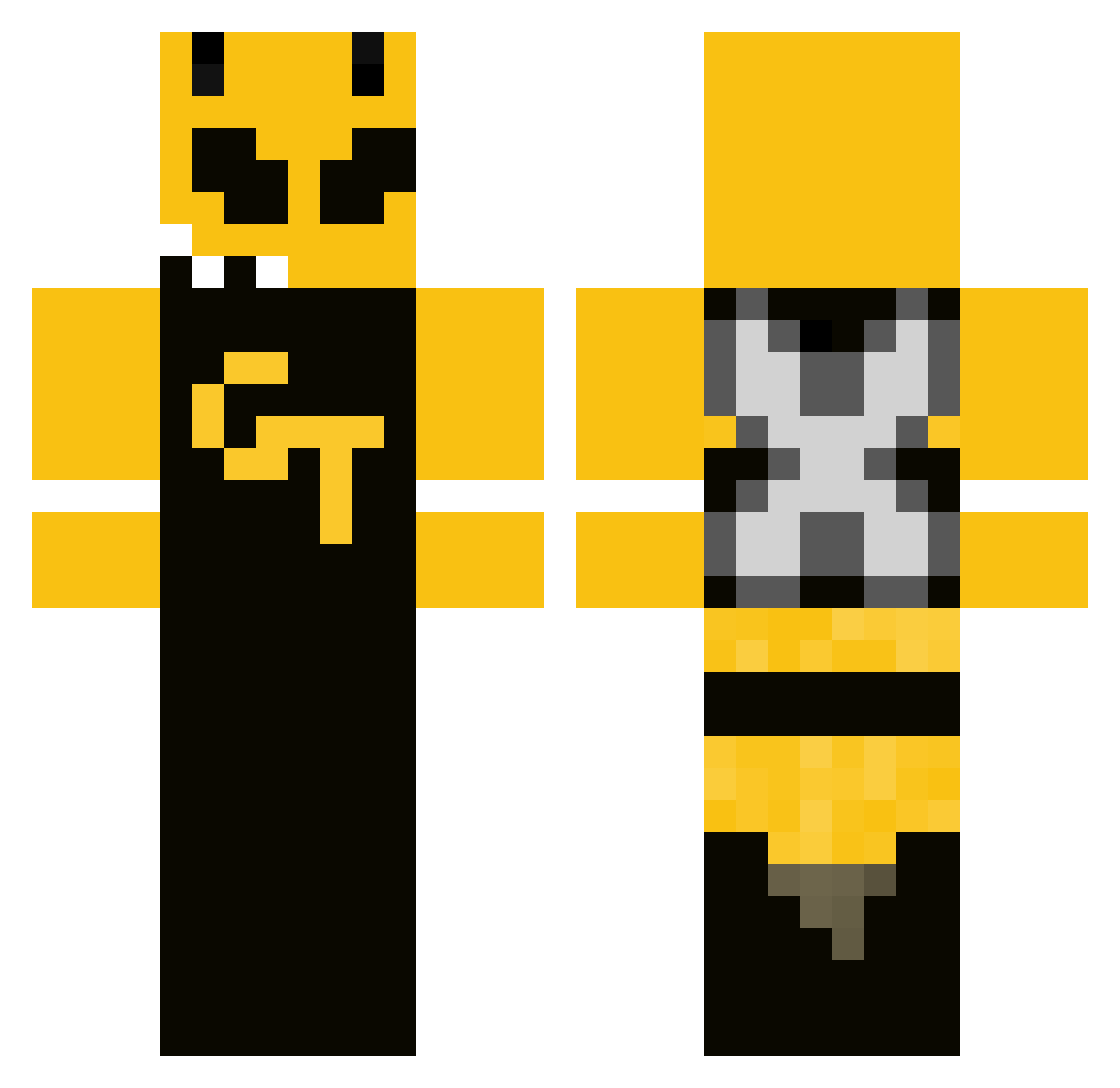 BrainGarbage415 Minecraft skin, front and back view