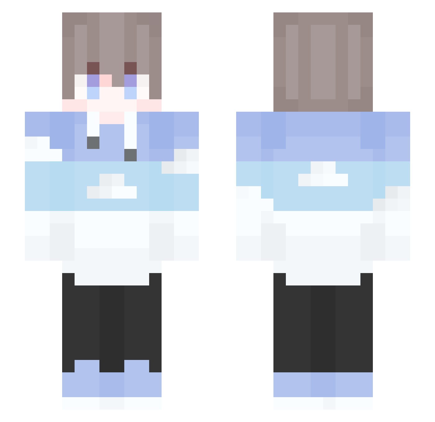 Wenus_ Minecraft skin, front and back view