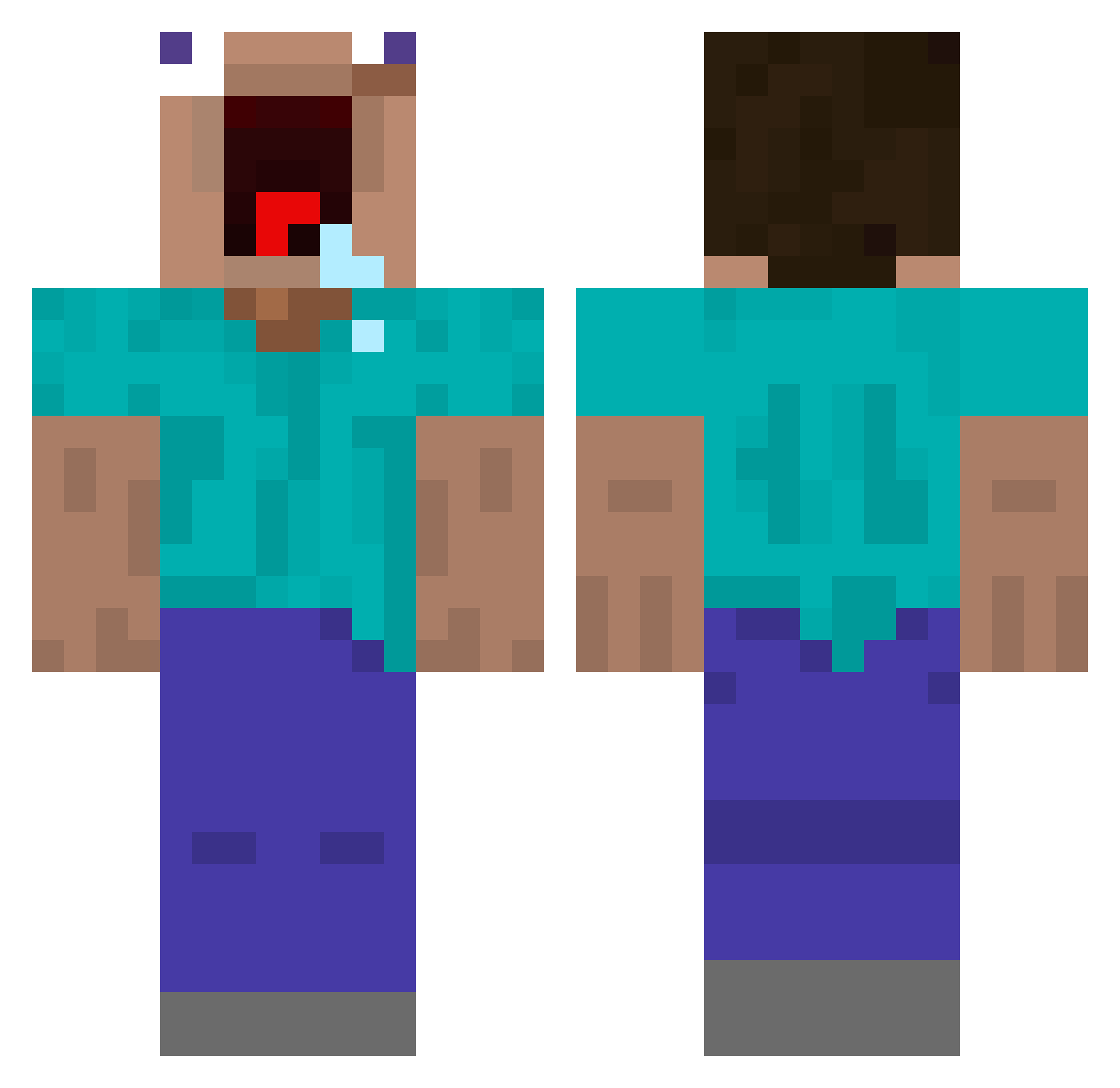 LightBlader222 Minecraft skin, front and back view