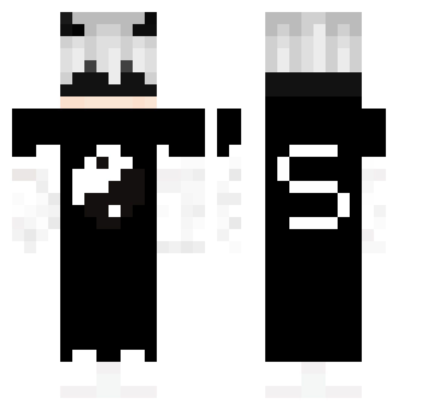 GraZce Minecraft skin, front and back view
