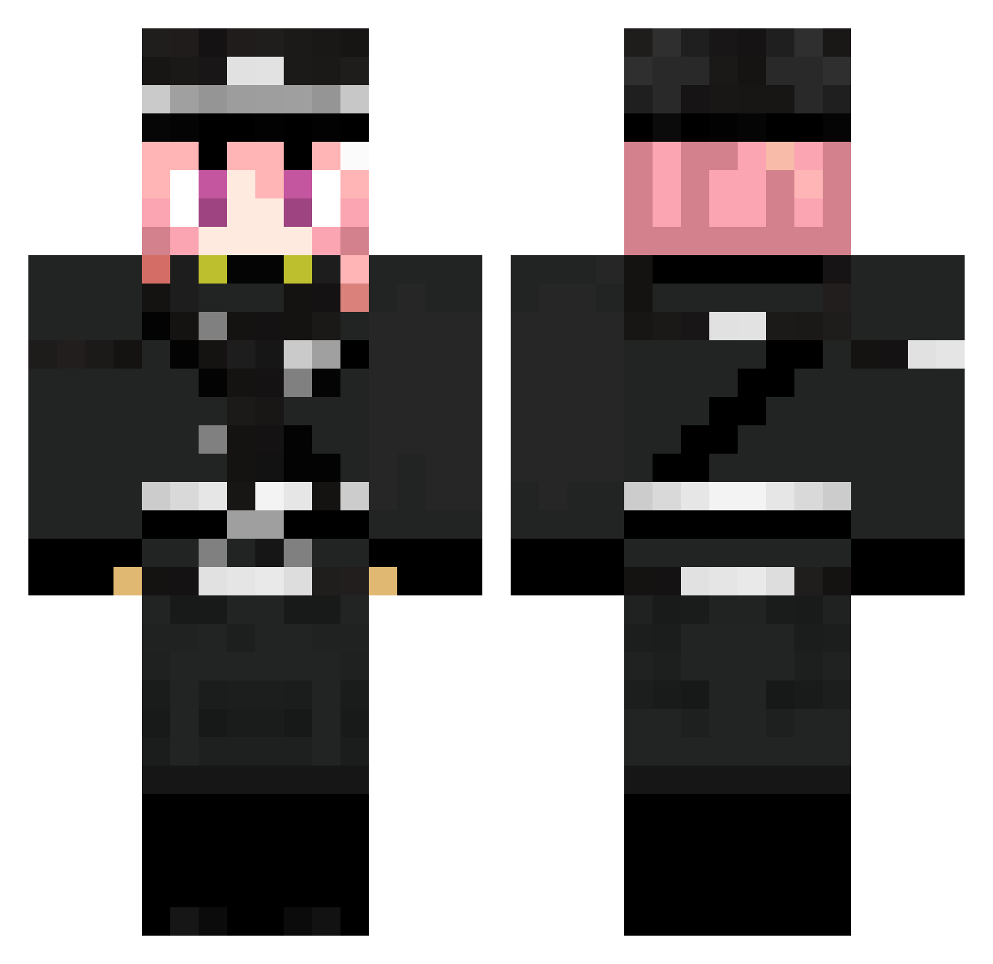 Andreas845 Minecraft skin, front and back view