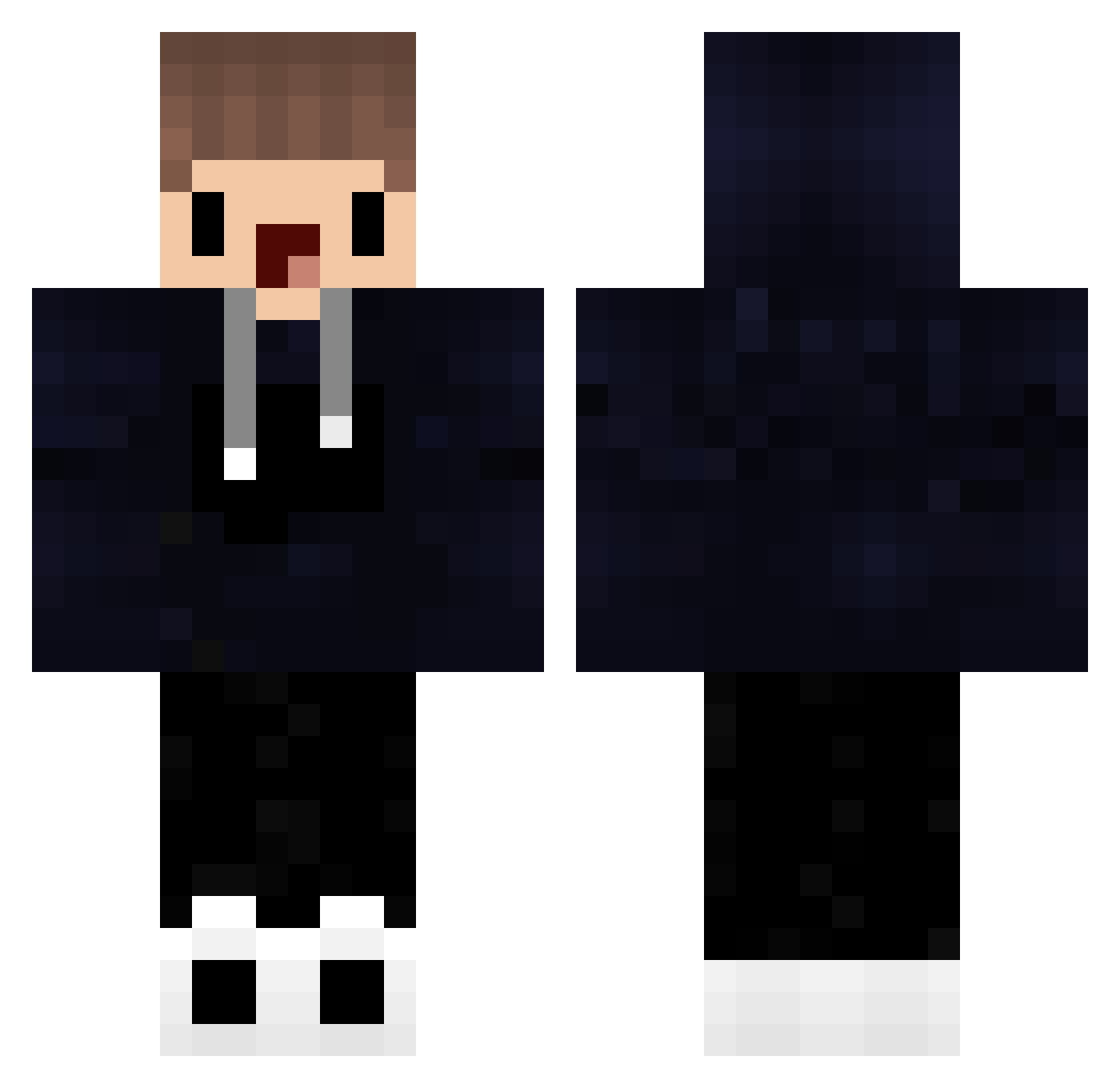 Taziq Minecraft skin, front and back view