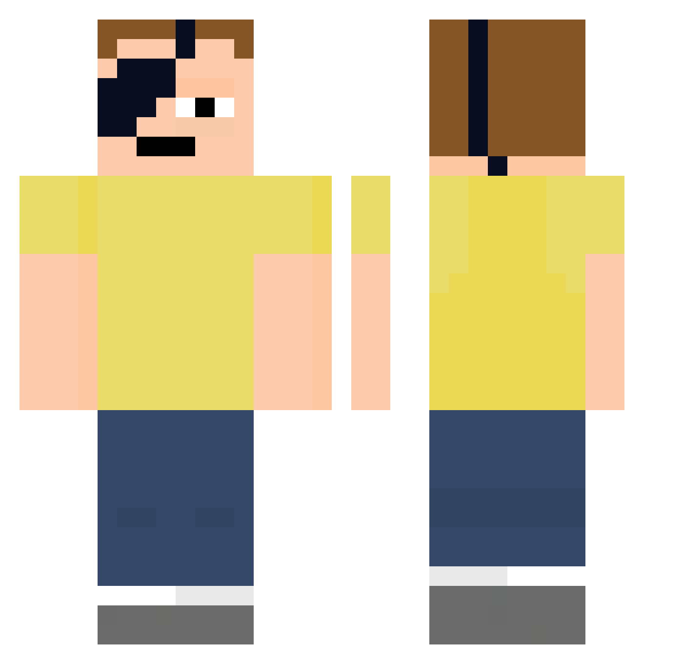 lemmionz Minecraft skin, front and back view