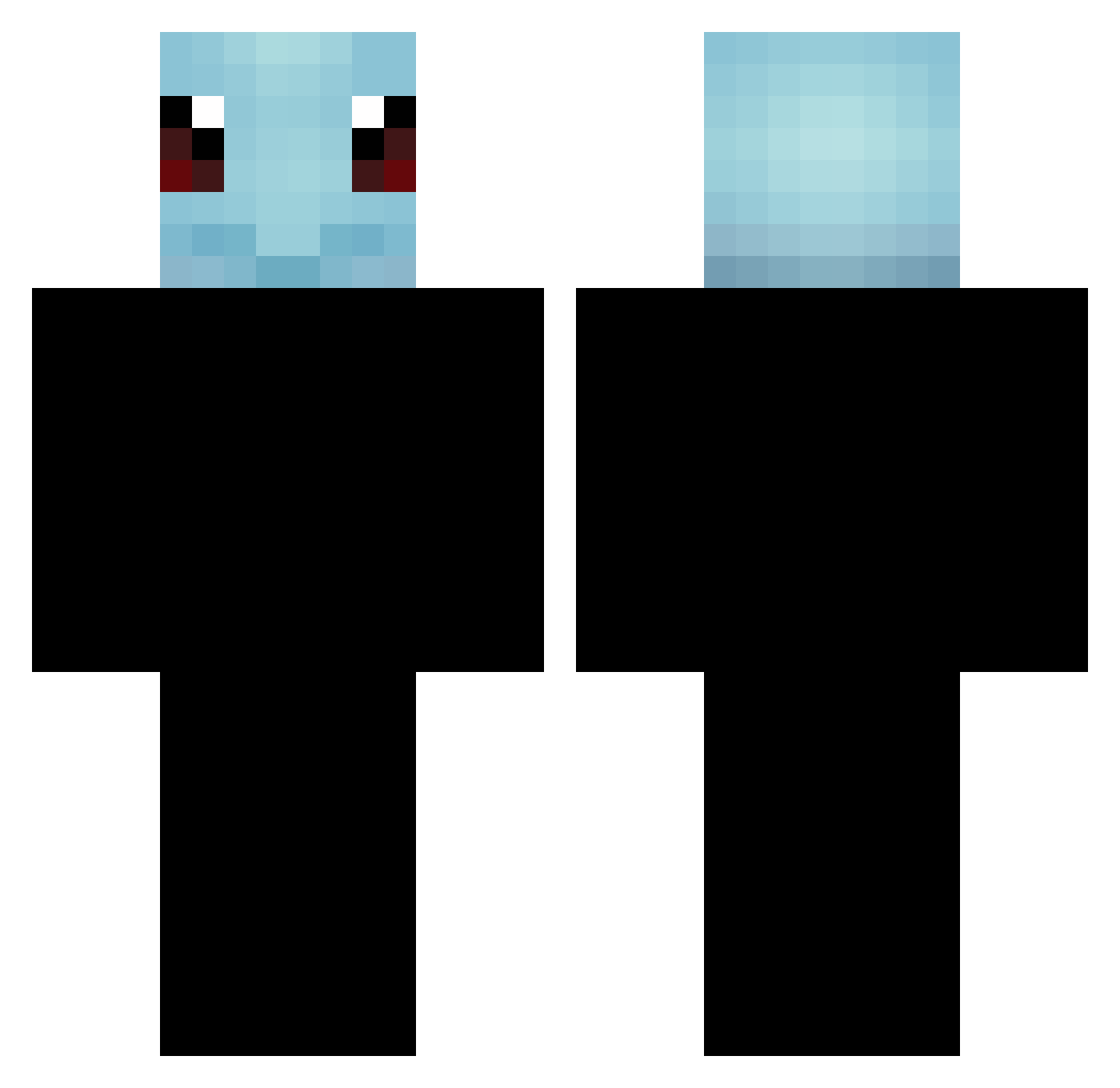 Thirties Minecraft skin, front and back view