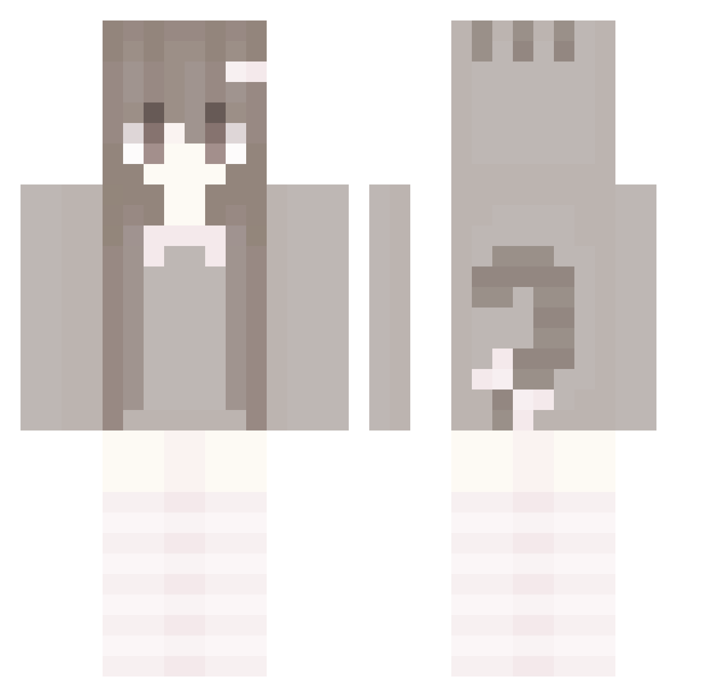 Xulgoodl Minecraft skin, front and back view
