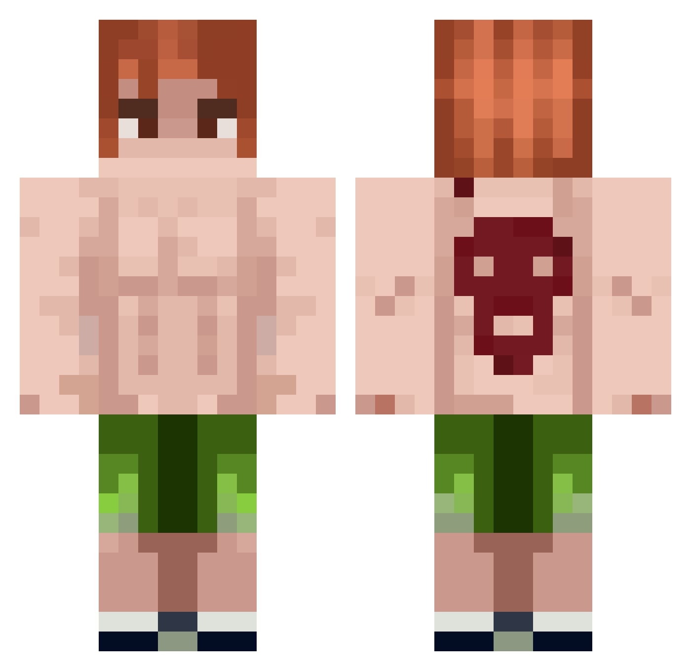 DonFaruk Minecraft skin, front and back view