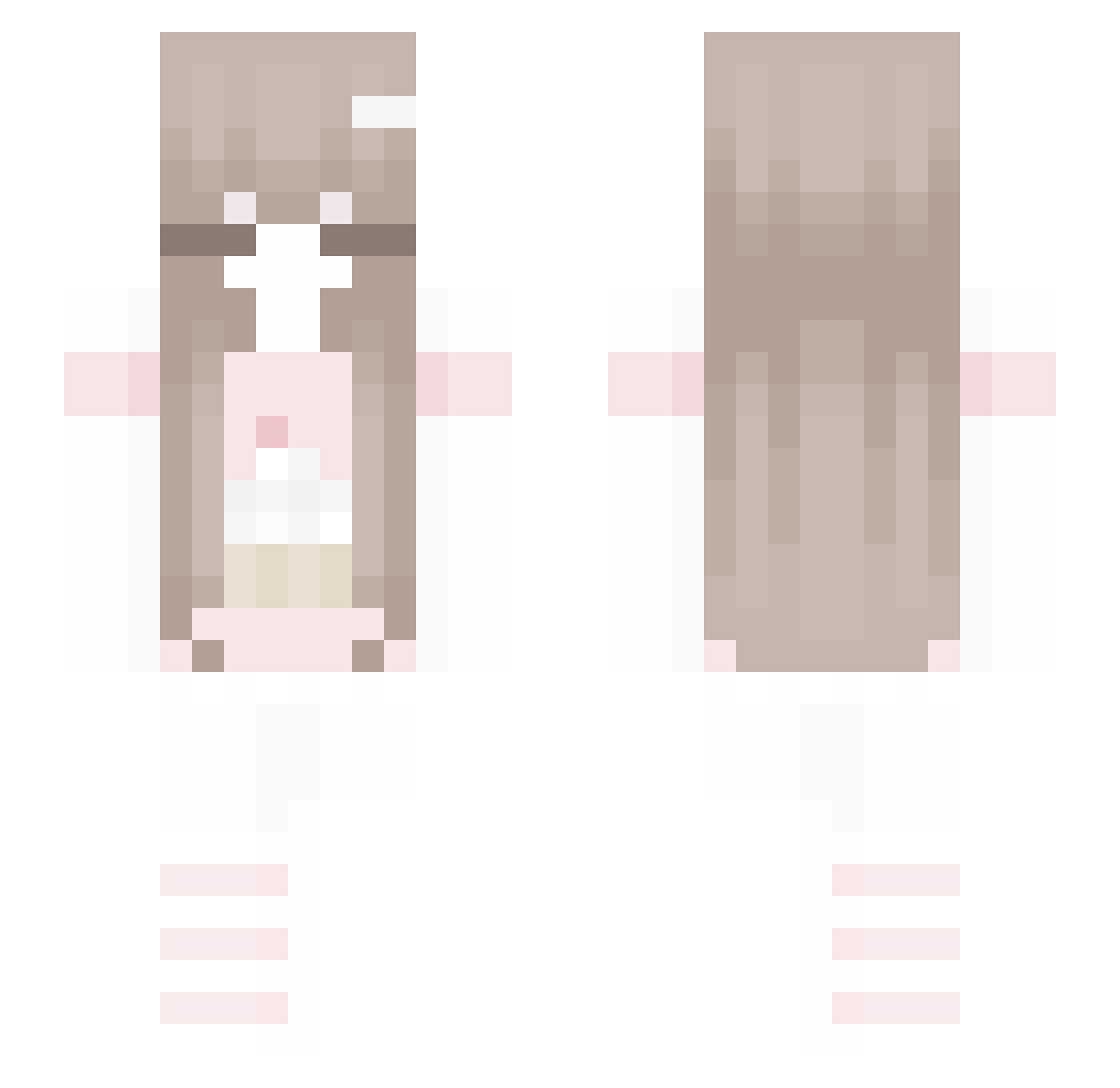 Seventruthsz Minecraft skin, front and back view