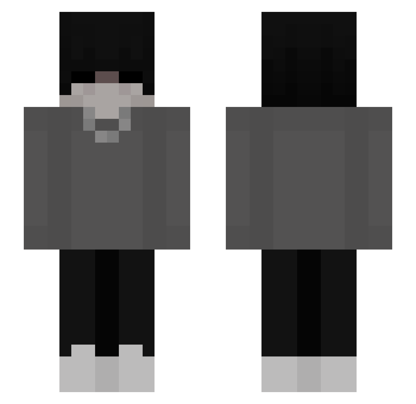 qdpd Minecraft skin, front and back view