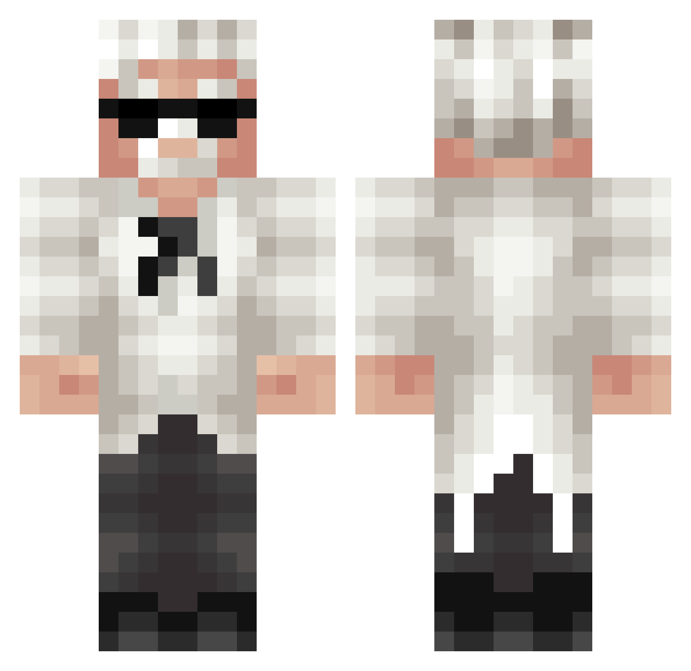 Sulfone Minecraft skin, front and back view