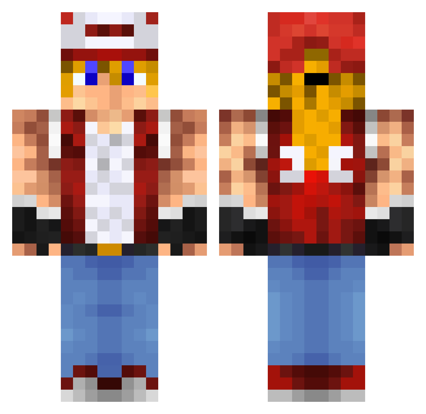 12th_ Minecraft skin, front and back view