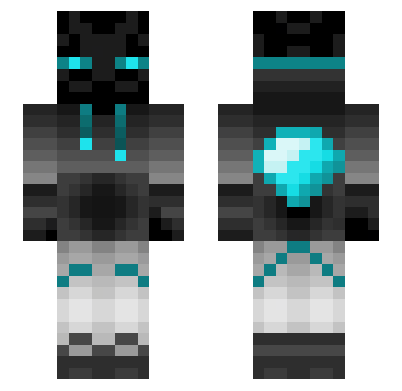 Atakiceyla Minecraft skin, front and back view
