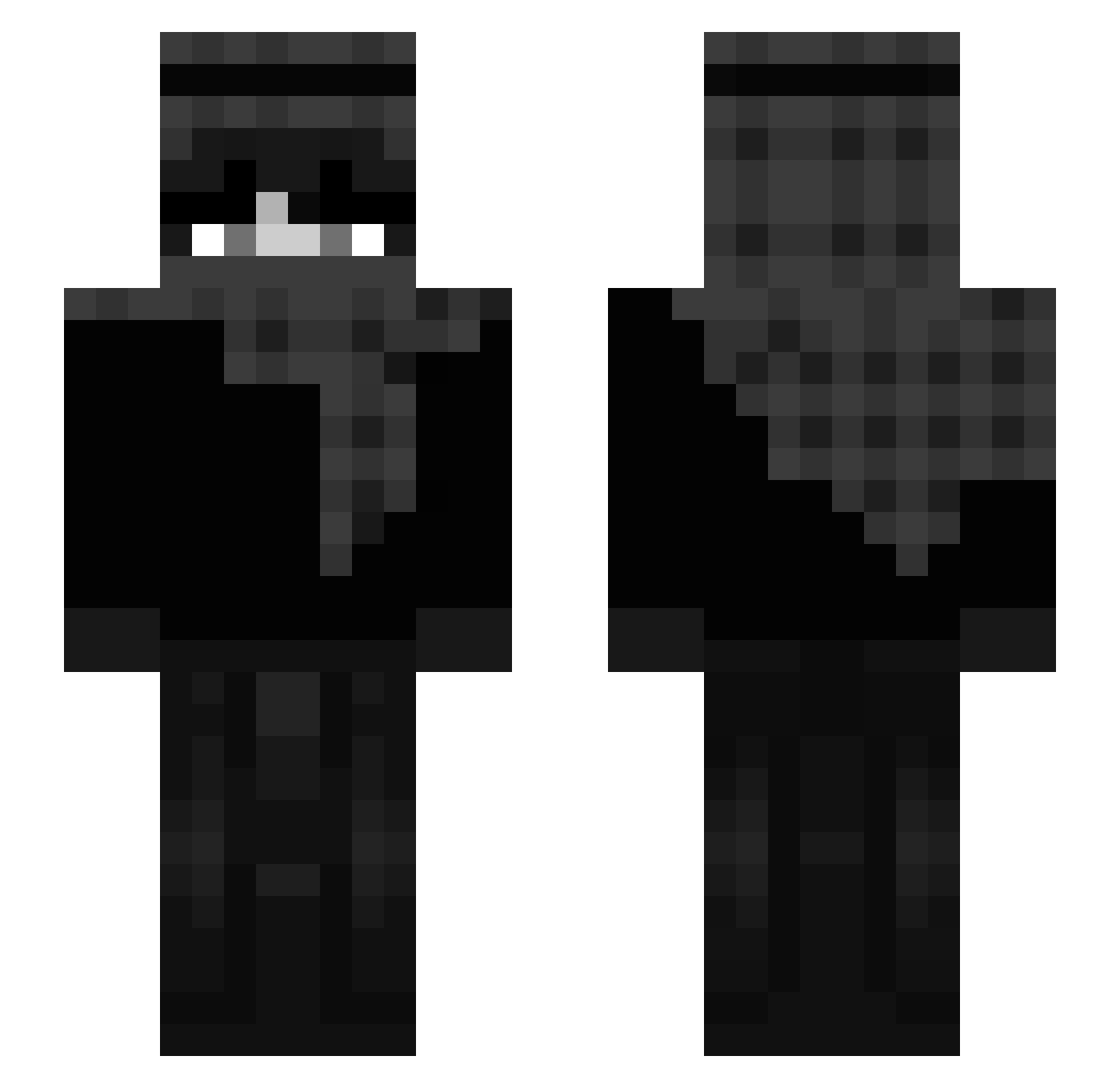 Pysiaczeqq Minecraft skin, front and back view