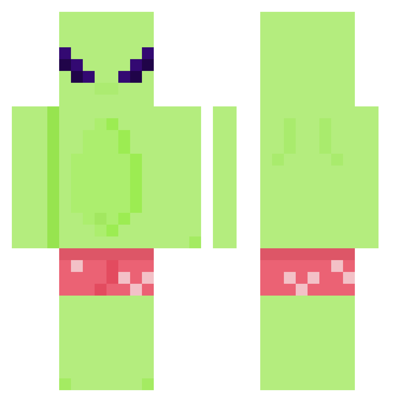 Cowb0yHat Minecraft skin, front and back view
