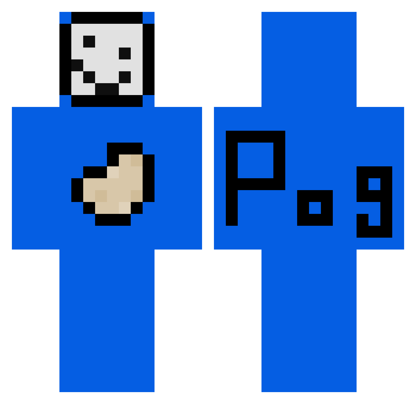 RobertXD09 Minecraft skin, front and back view