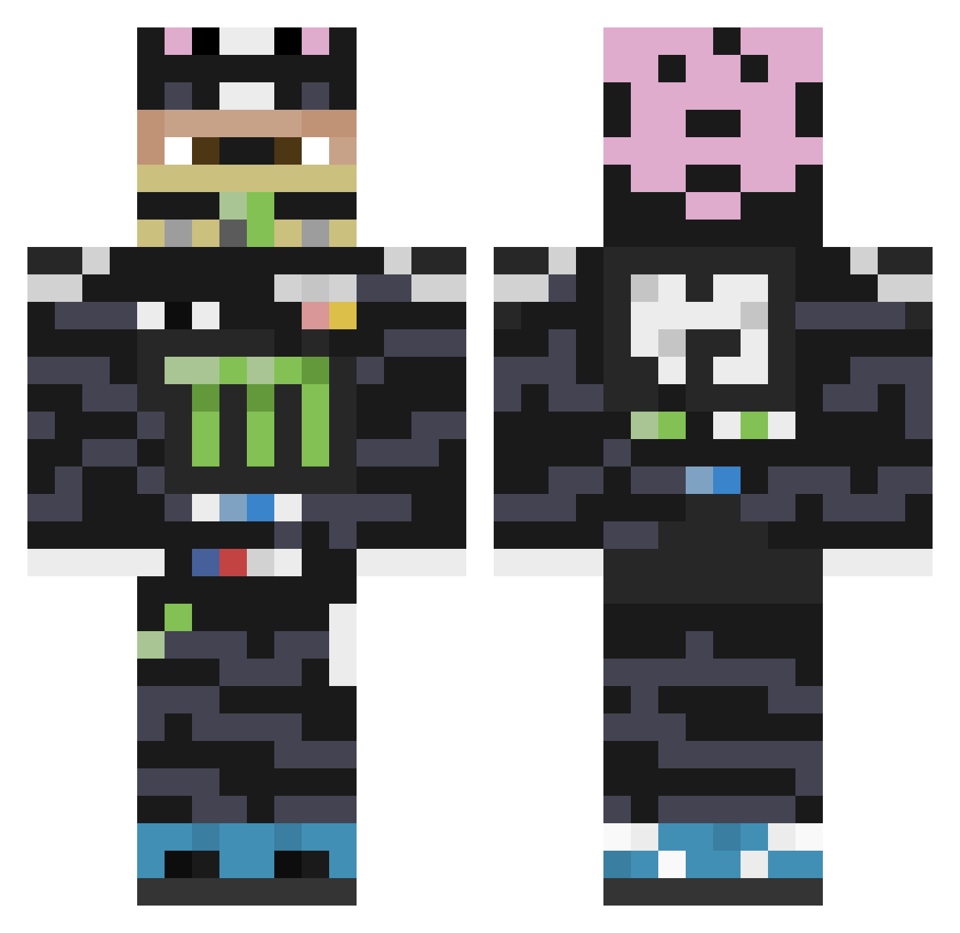 Smokey6234 Minecraft skin, front and back view