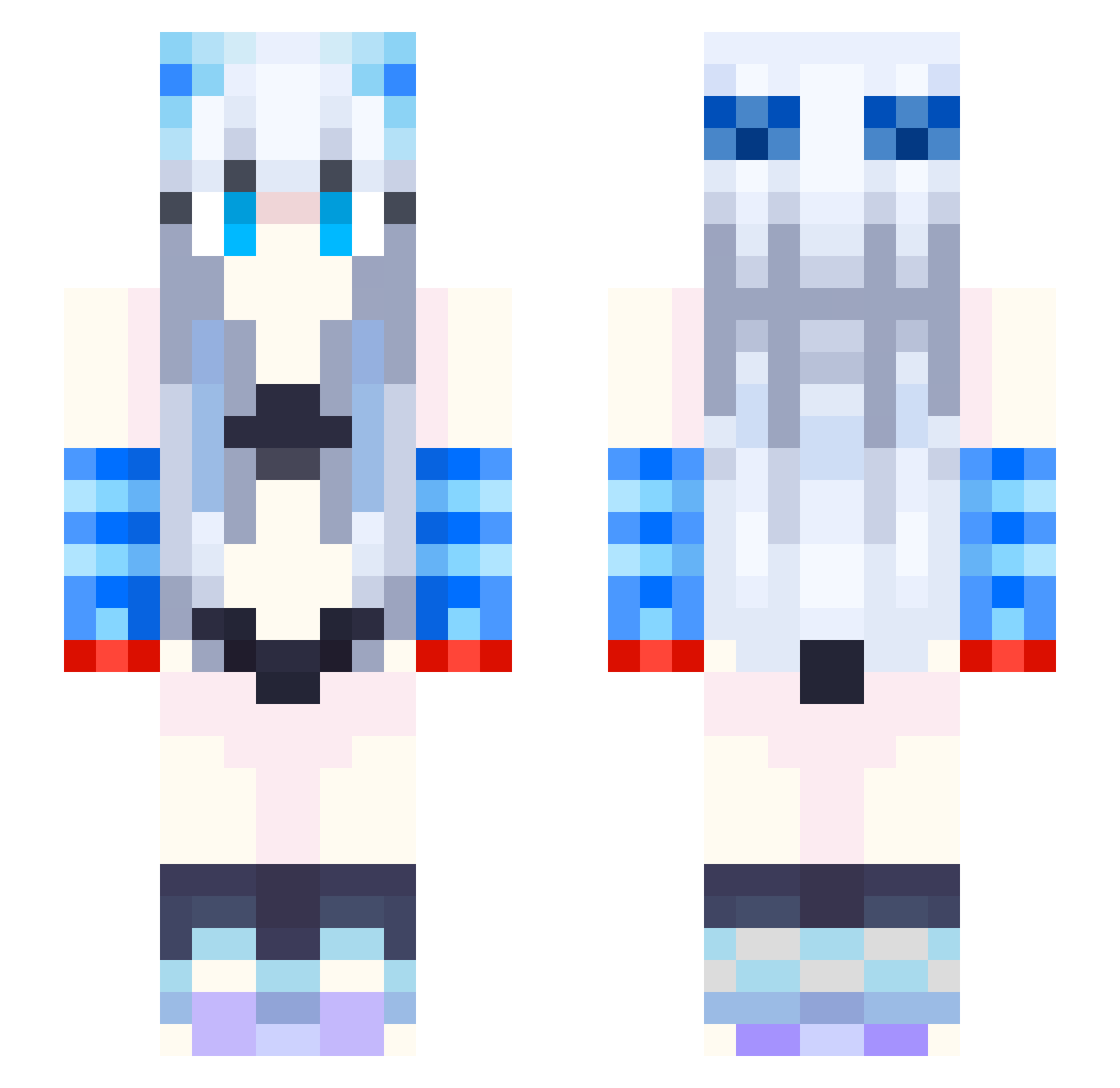 Julie_Sigtuna_H Minecraft skin, front and back view