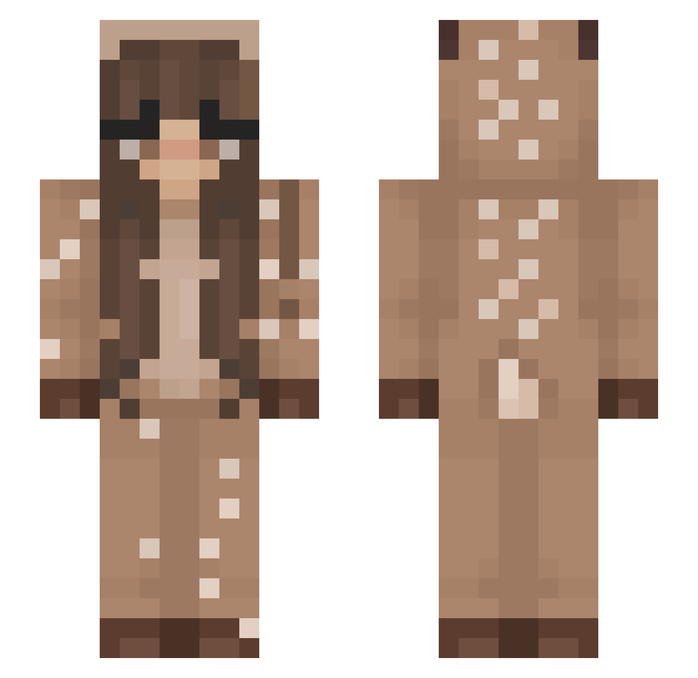 avogolden Minecraft skin, front and back view